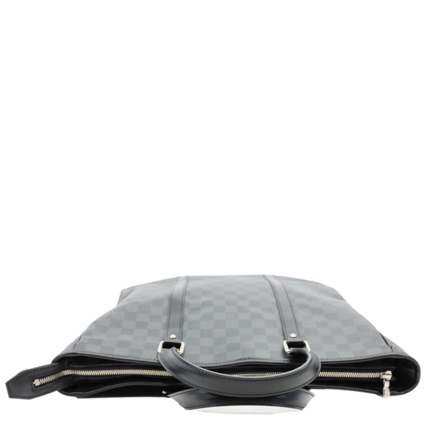LOUIS VUITTON Tadao Damier Graphite Shoulder Bag Black