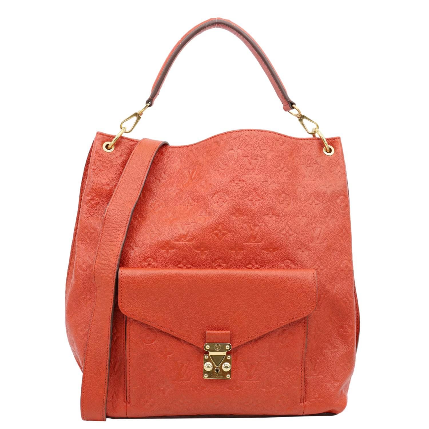 LOUIS VUITTON Metis Hobo Monogram Empreinte Shoulder Bag Red