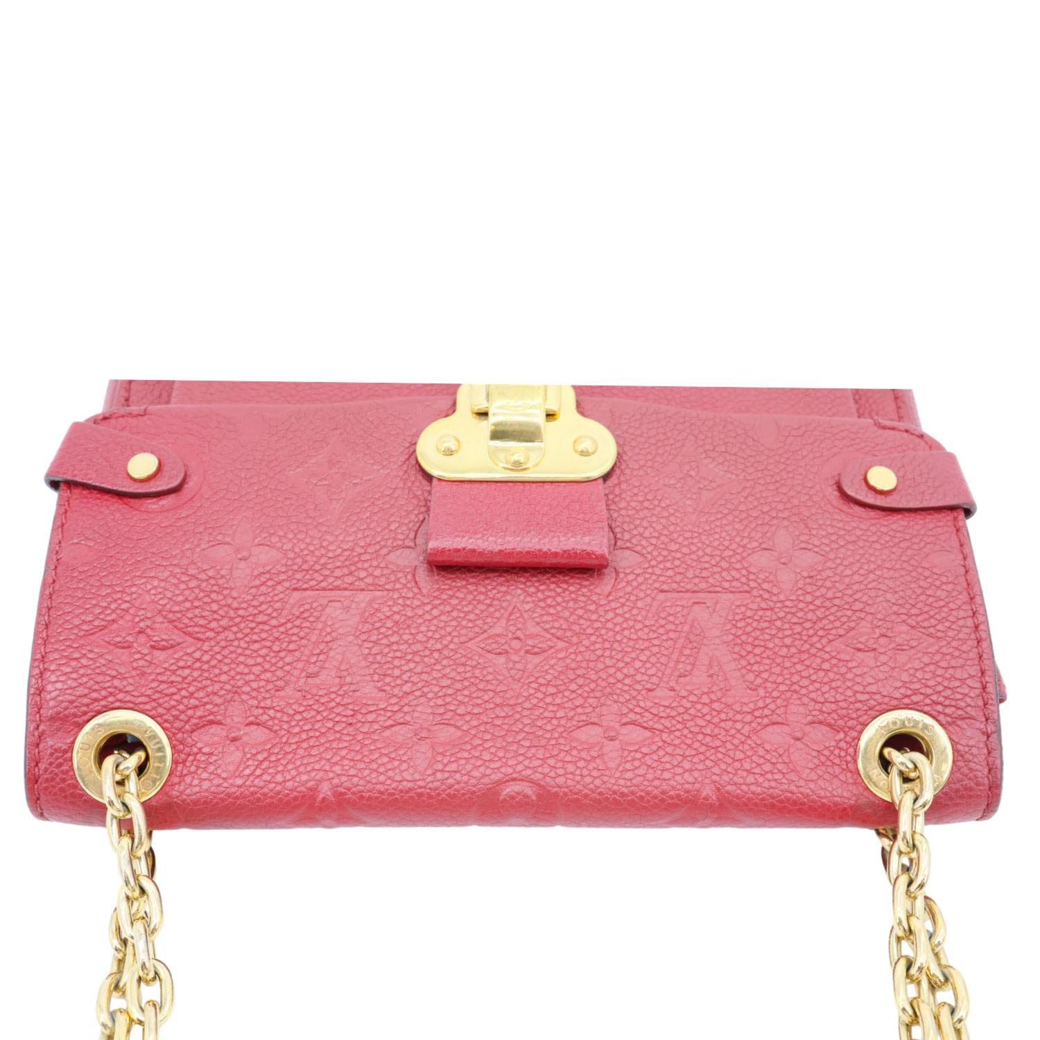 LOUIS VUITTON Vavin BB Monogram Empreinte Leather Shoulder Bag Red