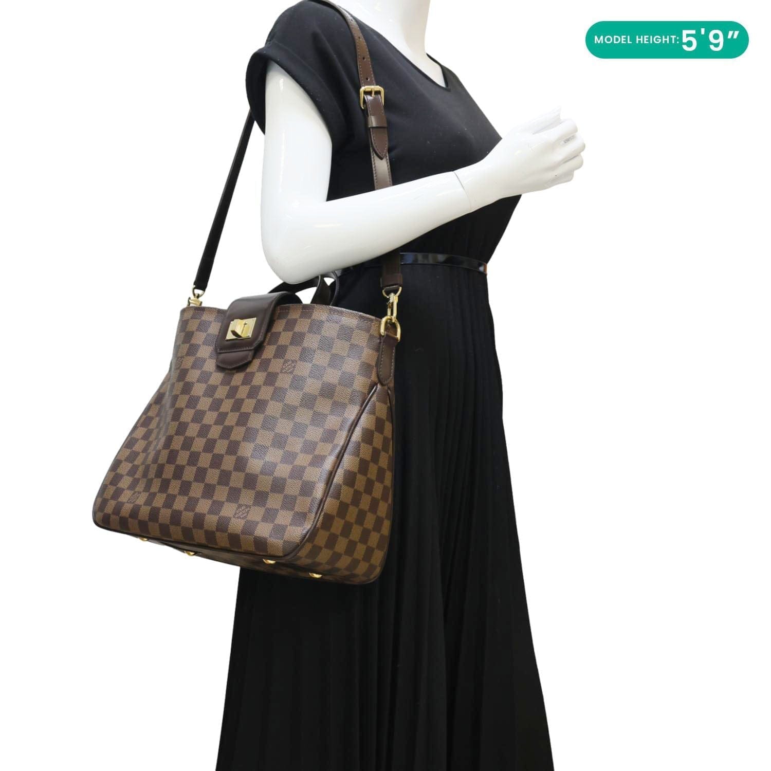 LOUIS VUITTON Cabas Rosebery Damier Ebene Shoulder Bag Brown