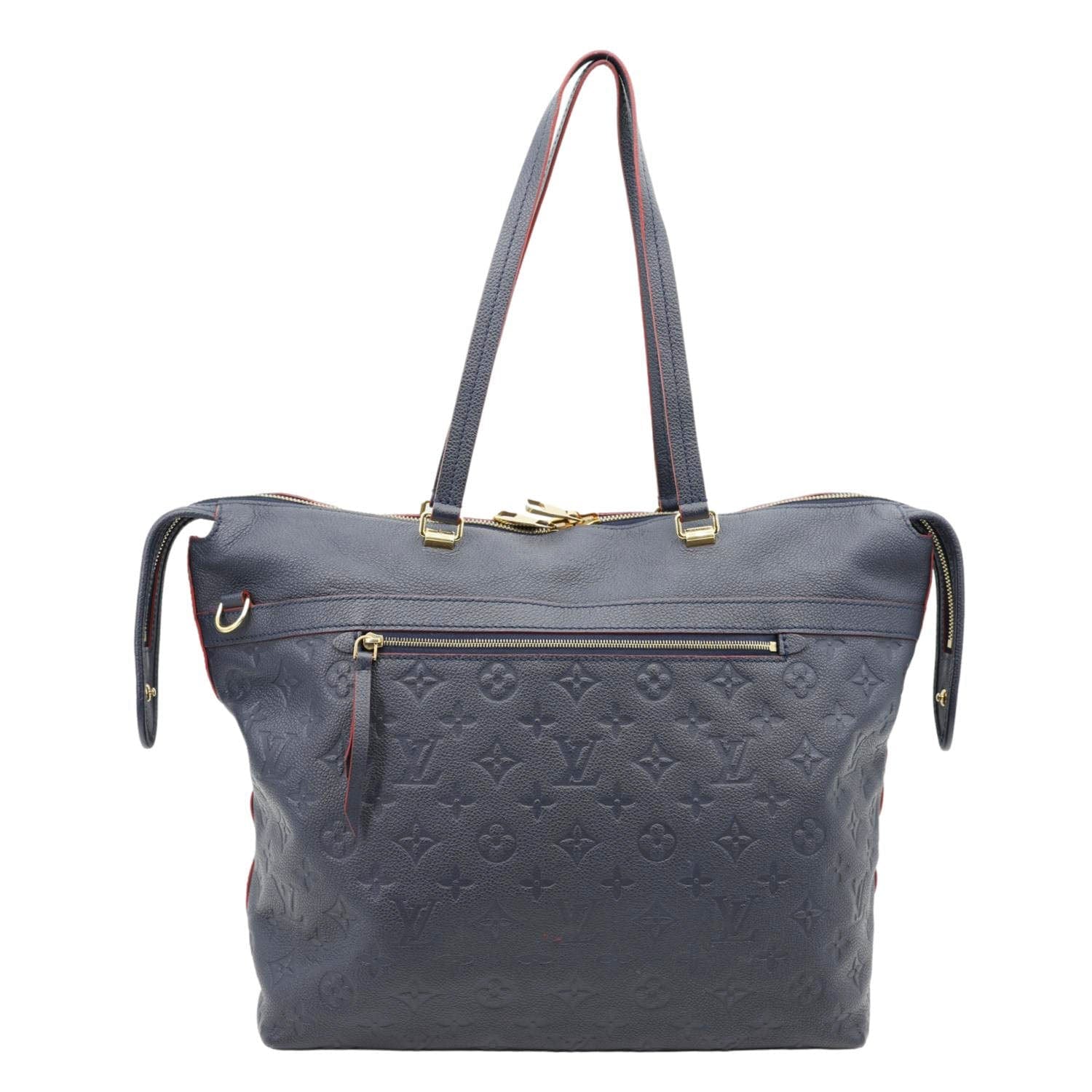 LOUIS VUITTON Boetie Monogram Empreinte Leather Shoulder Bag Marine Rouge