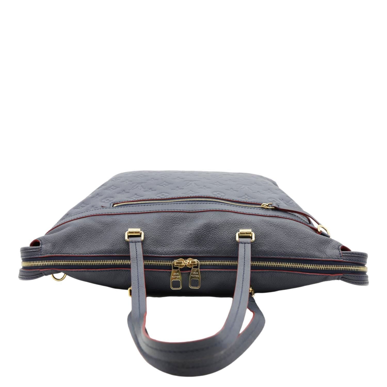LOUIS VUITTON Boetie Monogram Empreinte Leather Shoulder Bag Marine Rouge