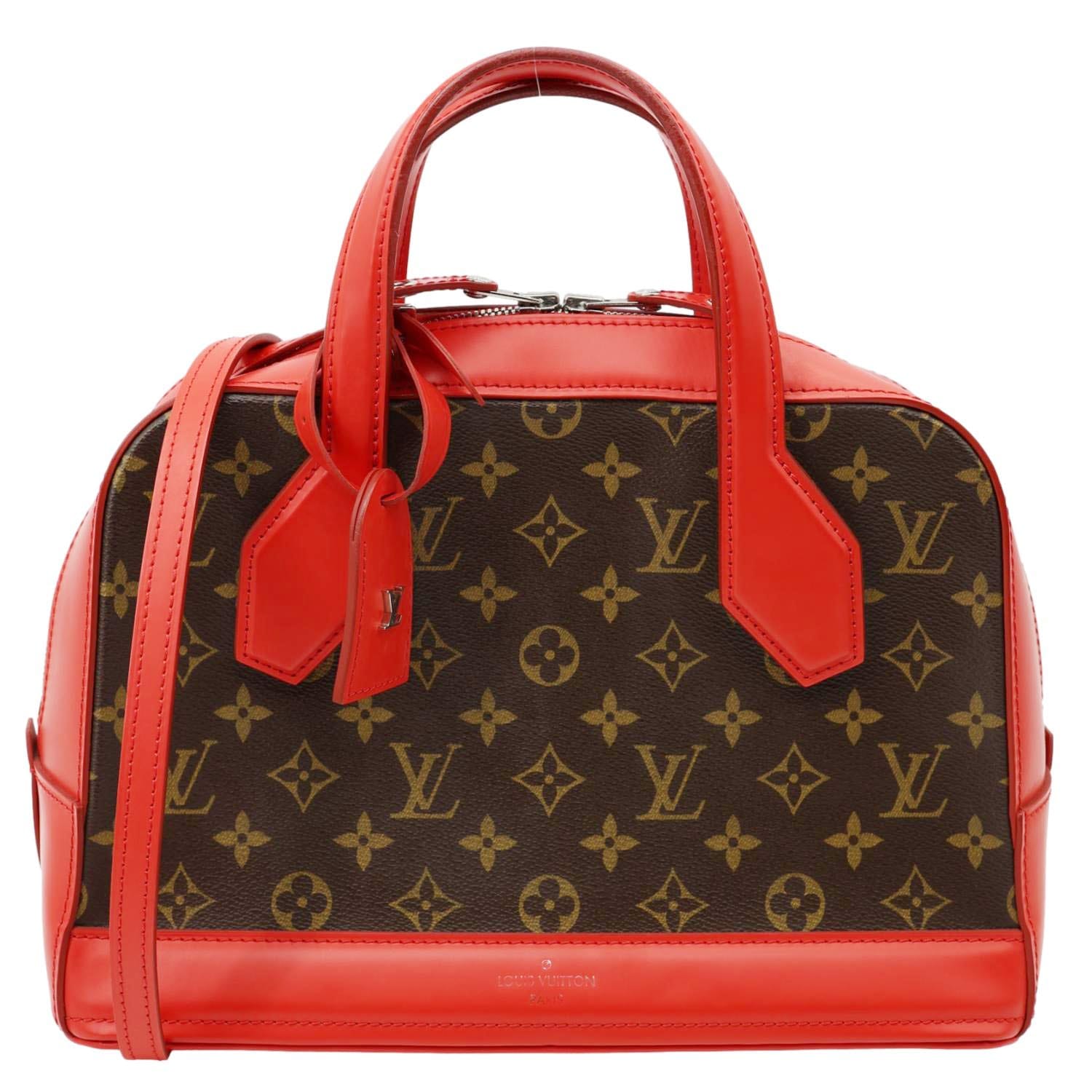 LOUIS VUITTON Dora PM Monogram Canvas Shoulder Bag Coquelicot
