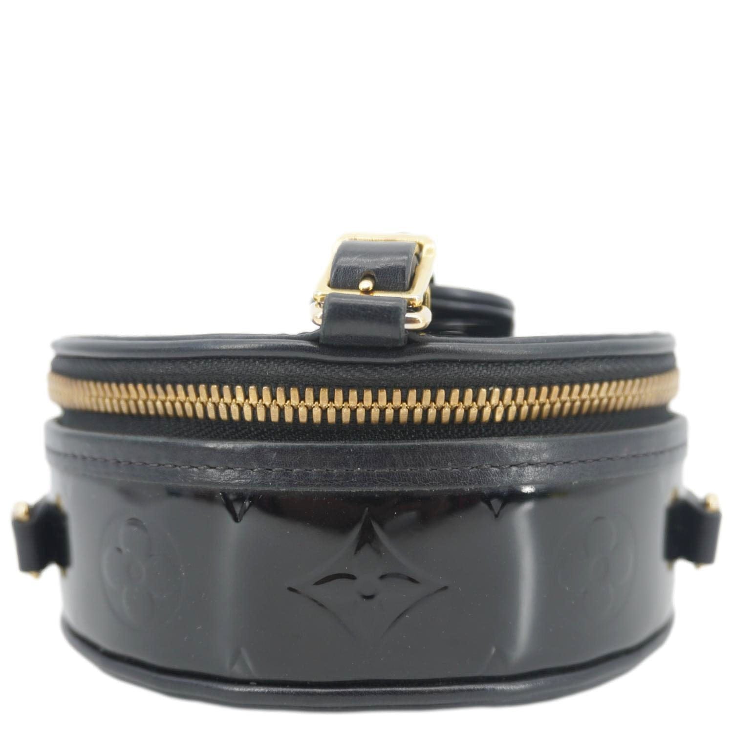 LOUIS VUITTON Boite Chapeau Souple Mini Monogram Vernis Shoulder Bag Black