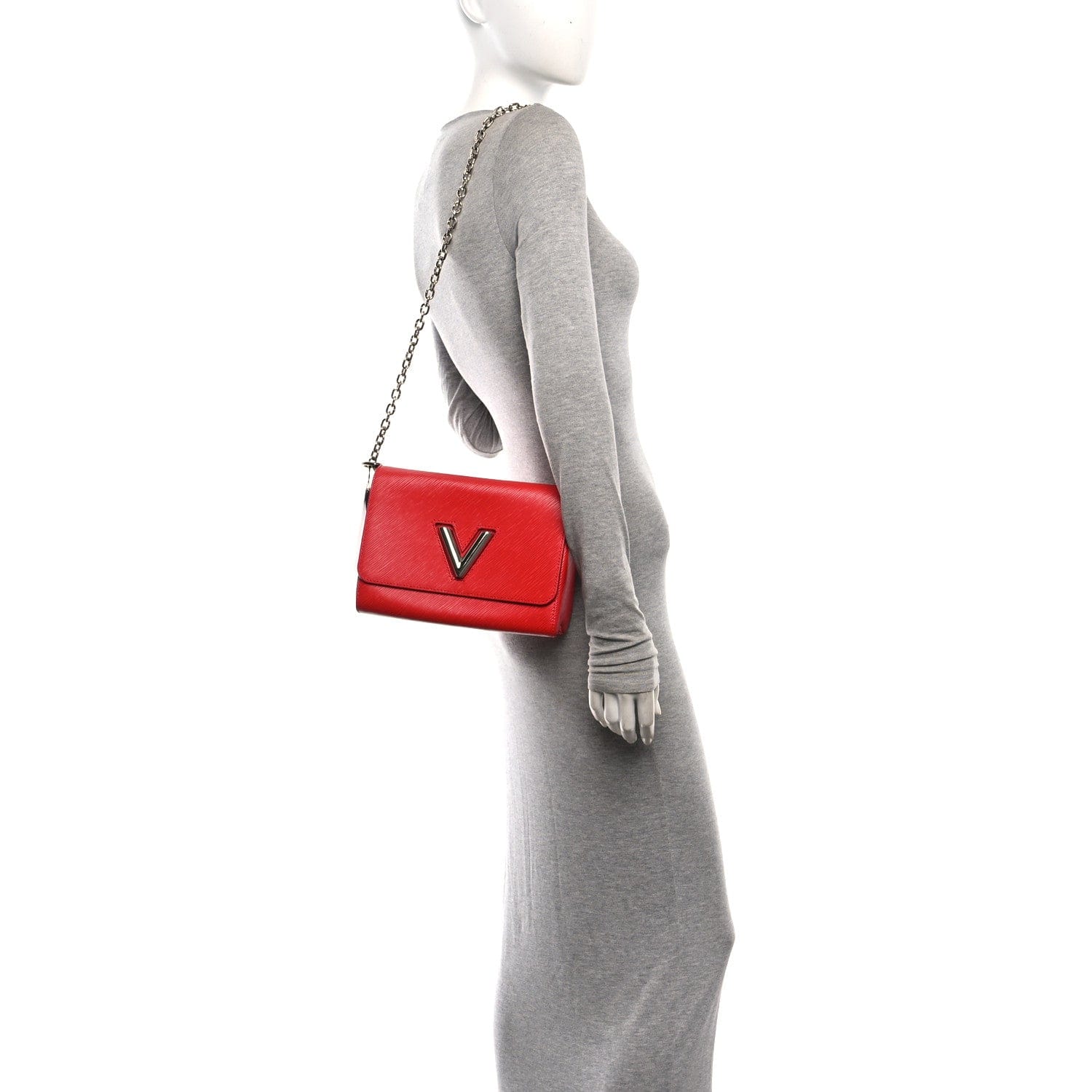 Louis Vuitton Epi Twist Shoulder Bag MM Coquelicot
