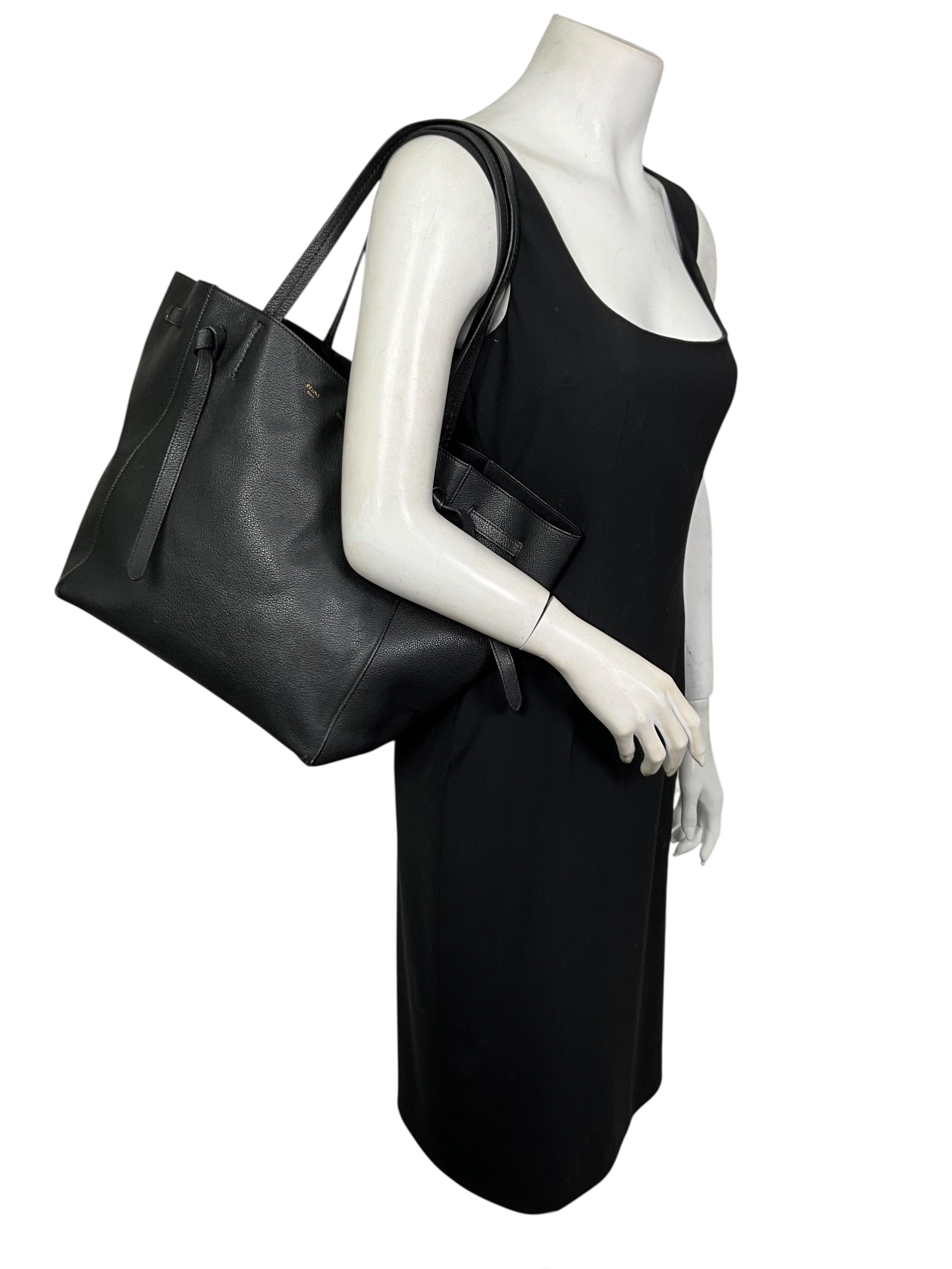 CELINE Phantom Tie Cabas Leather Tote