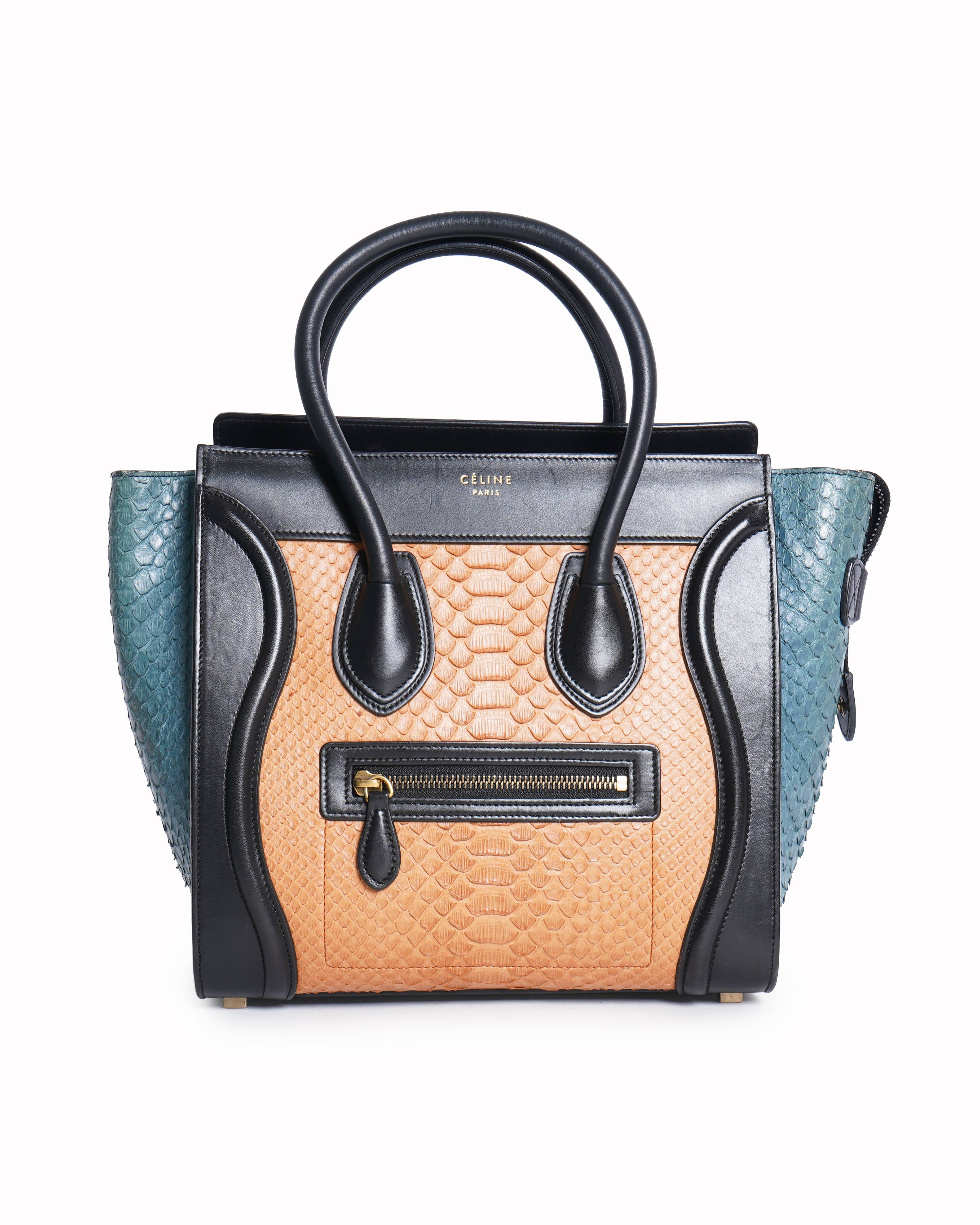 Celine Tri - Color Micro Luggage Tote