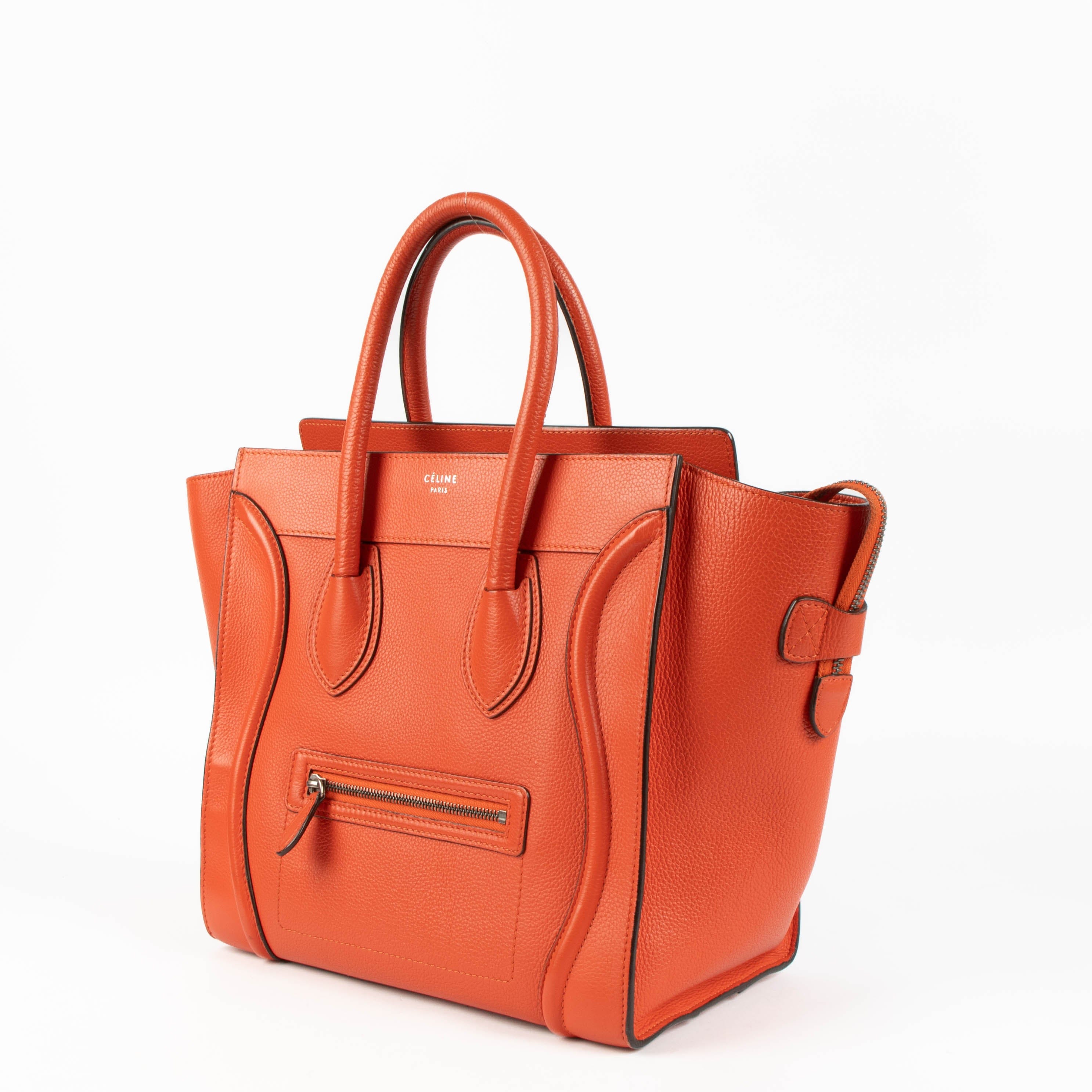 Celine Red Mini Luggage Tote
