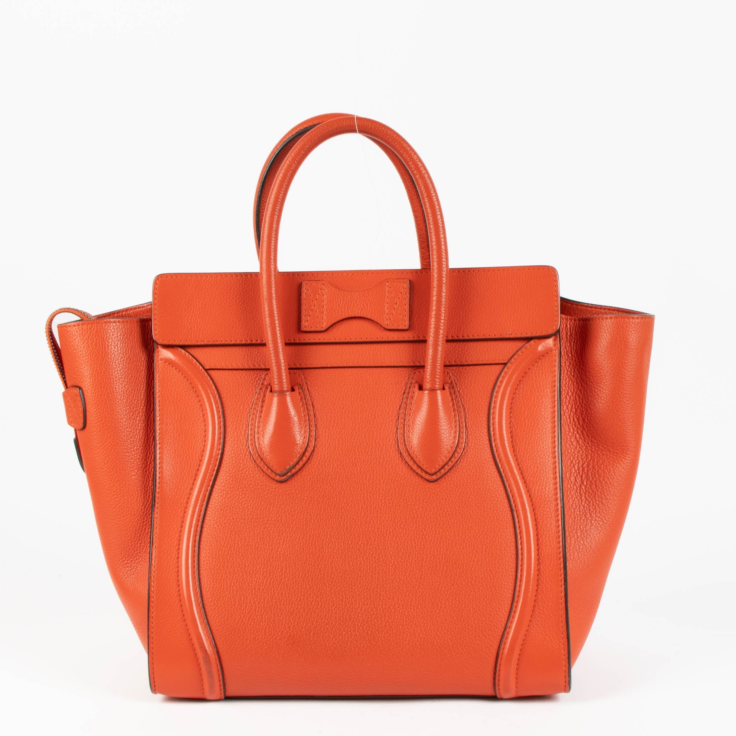 Celine Red Mini Luggage Tote