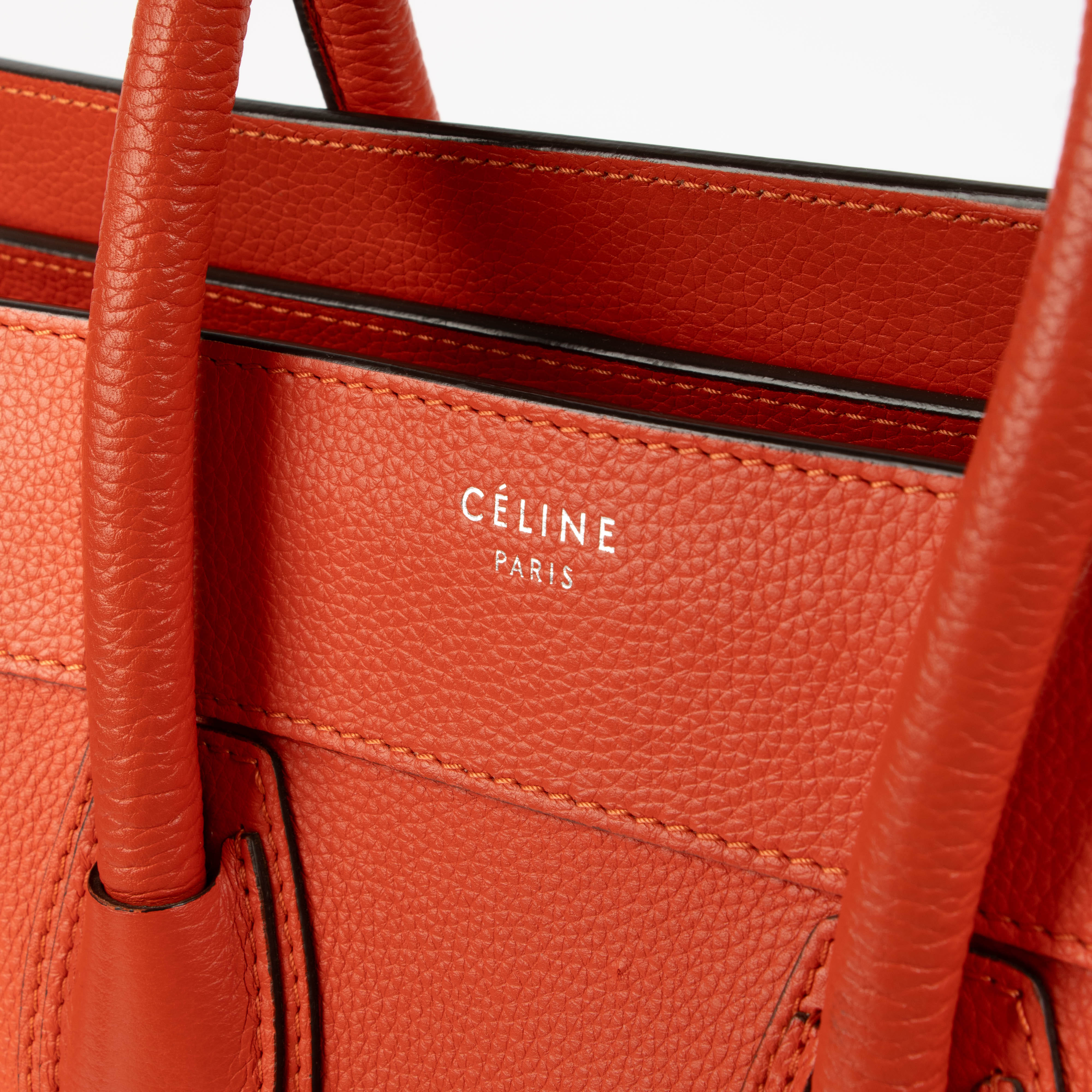 Celine Red Mini Luggage Tote