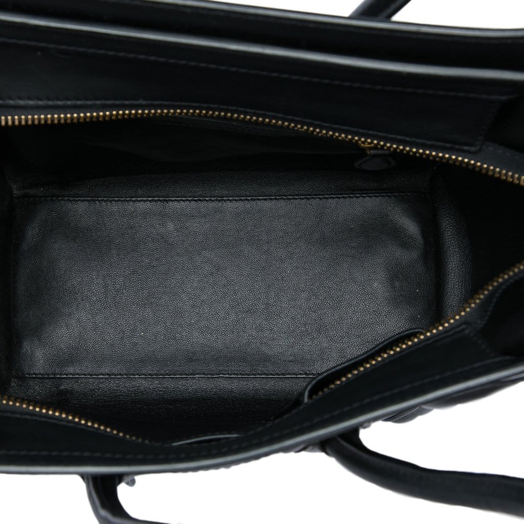 Celine Micro Tricolor Leather Luggage Tote