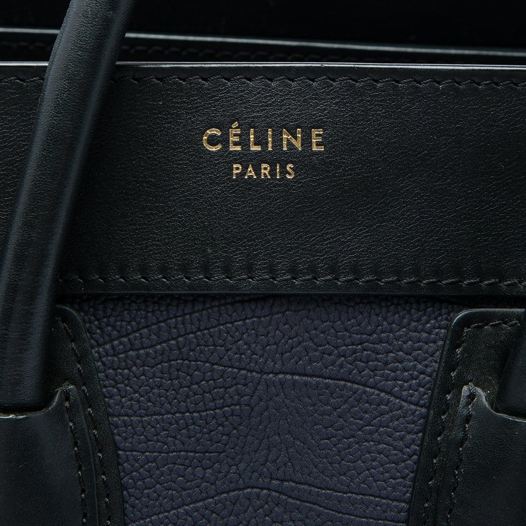 Celine Micro Tricolor Leather Luggage Tote