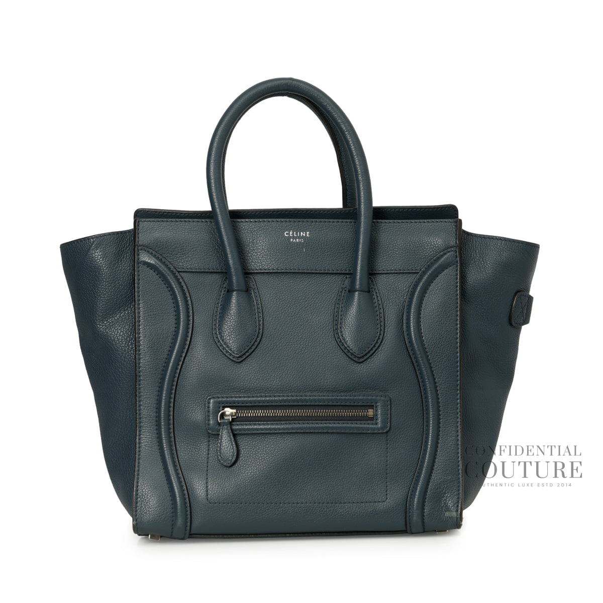 Celine Navy Mini Luggage Tote Bag