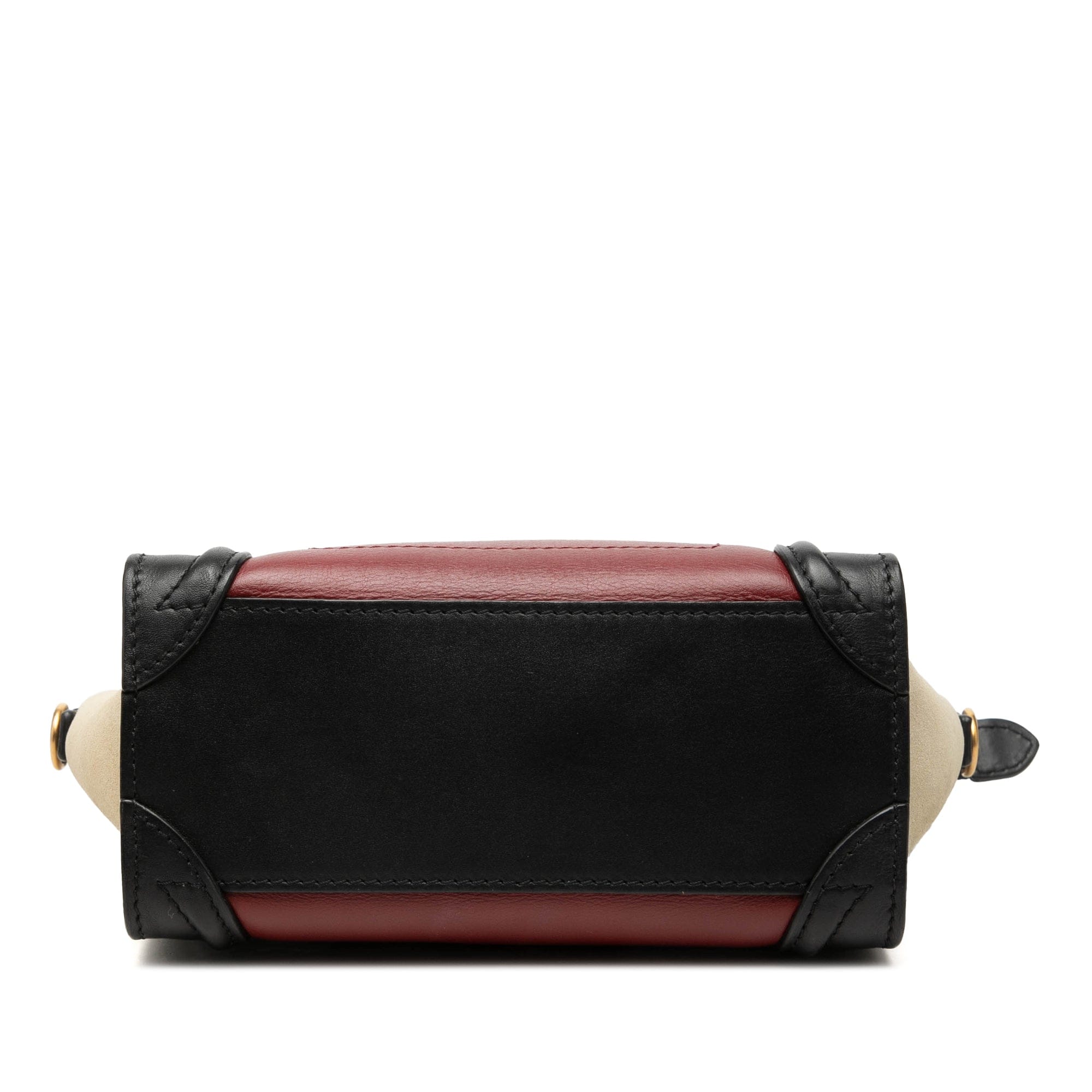 Celine Nano Tricolor Calfskin and Suede Luggage Tote