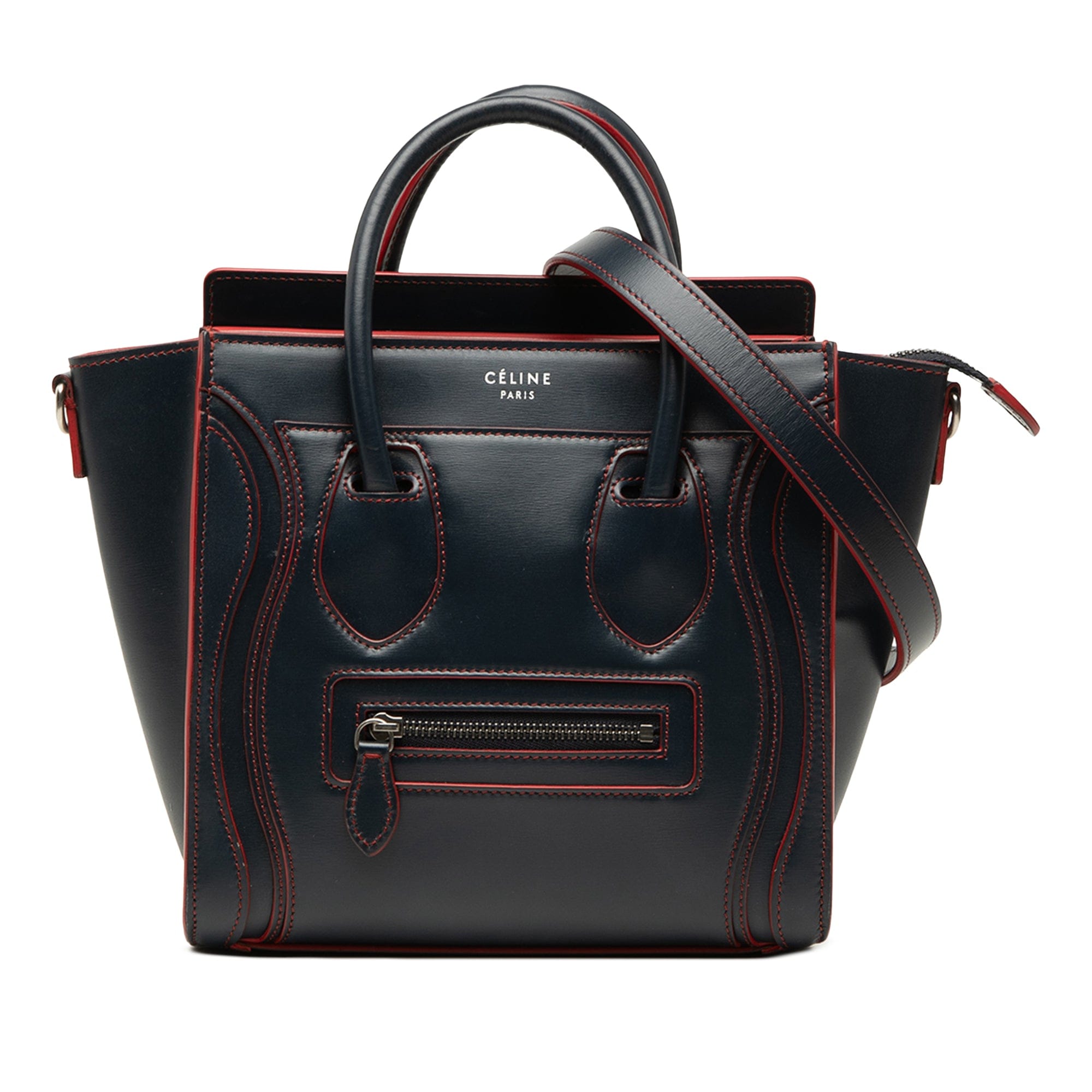 Celine Nano Bicolor Smooth Calfskin Luggage Tote