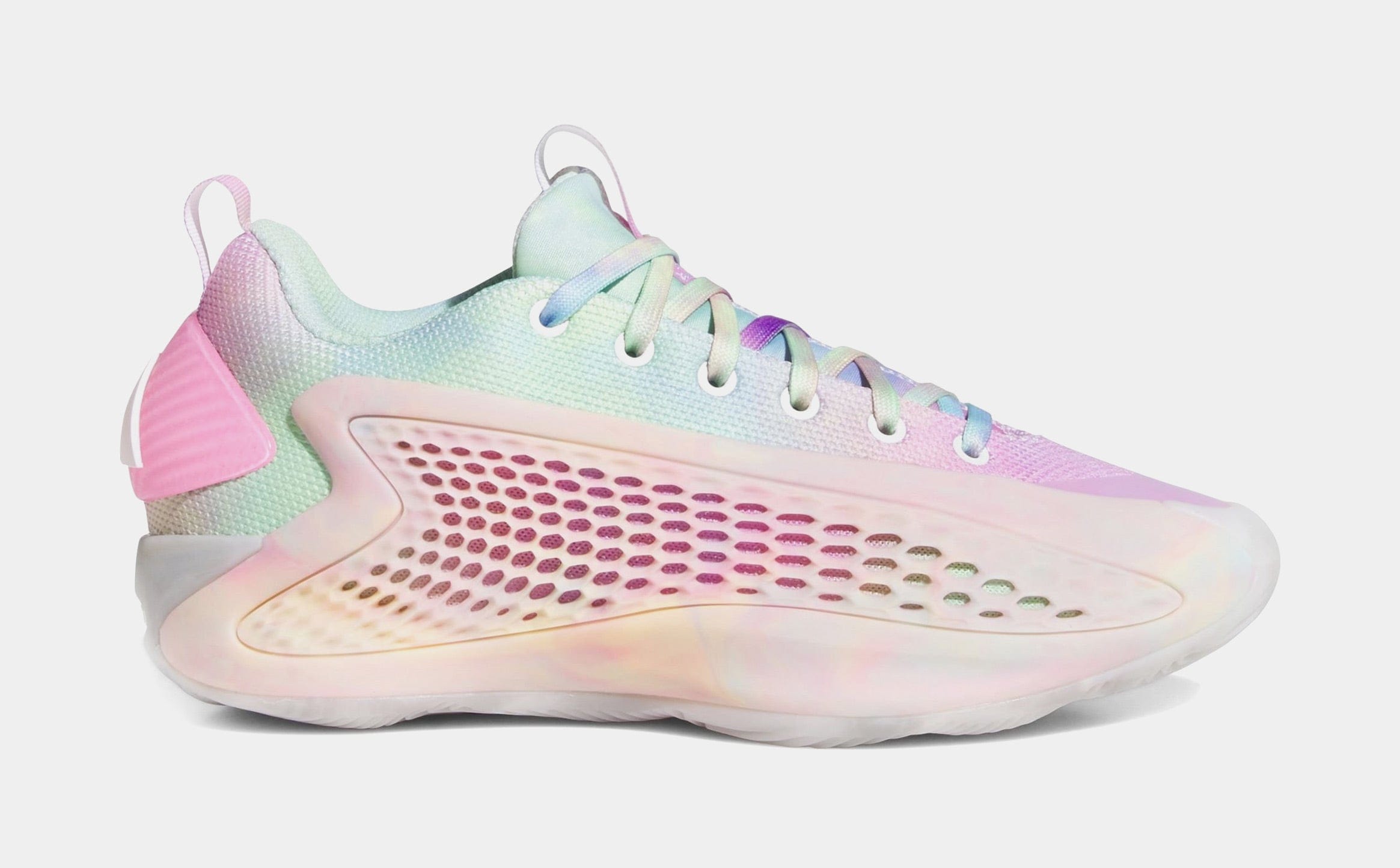 adidas Anthony Edwards 1 Low 3SSB Mens Lifestyle Shoes (Cloud White/Acid Orange/Bliss Pink)