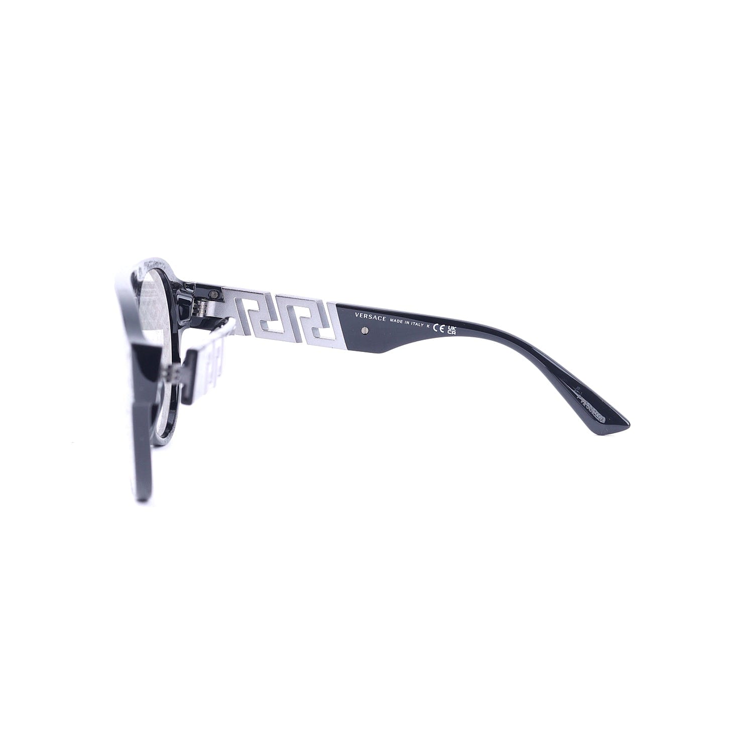 Versace Monogram Silver Aviator Sunglasses