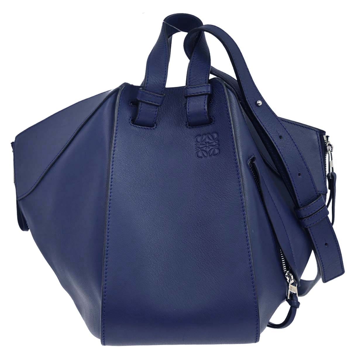 Loewe Navy Hammock 2way Shoulder Tote Handbag