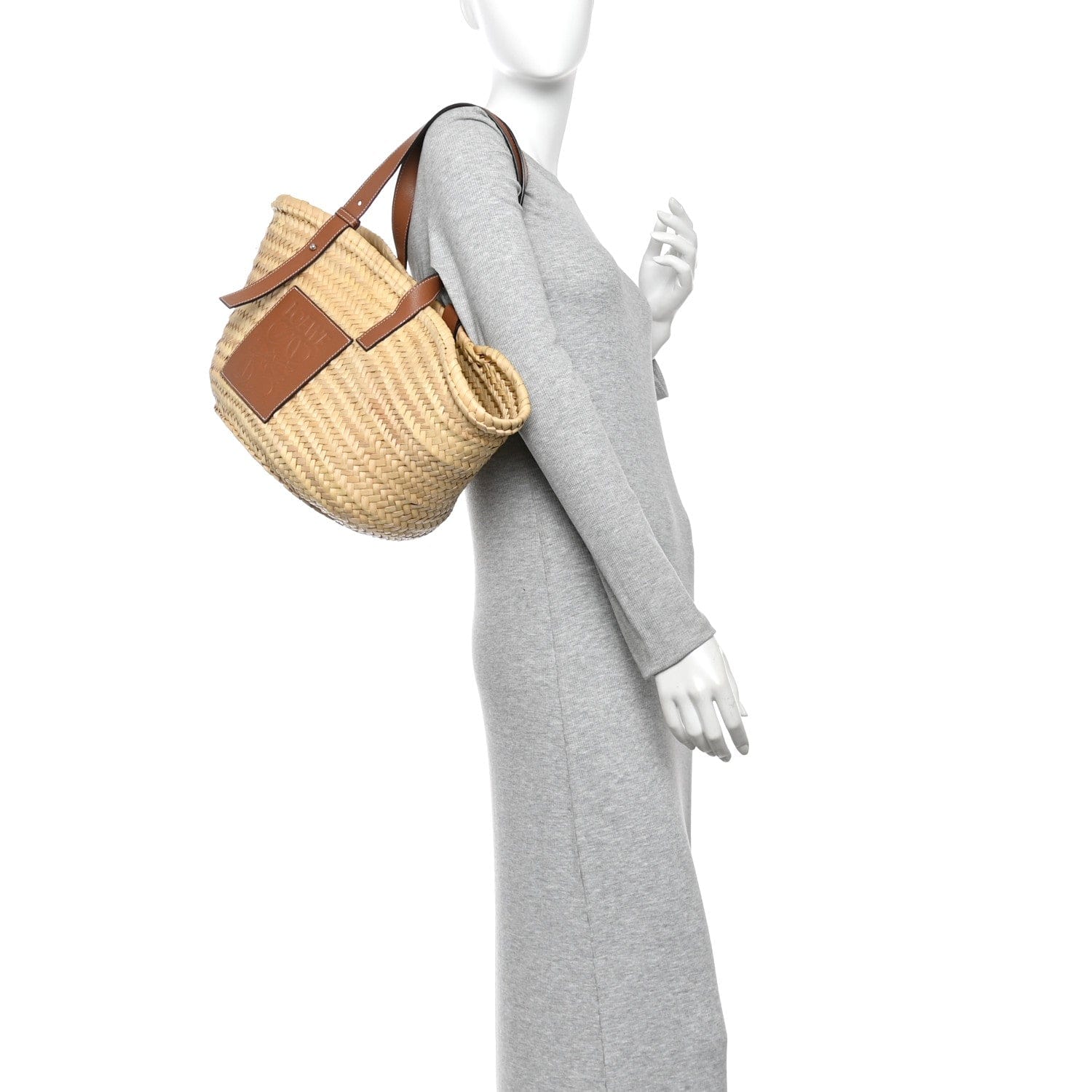 Loewe Raffia Large Basket Tote Bag Natural Tan