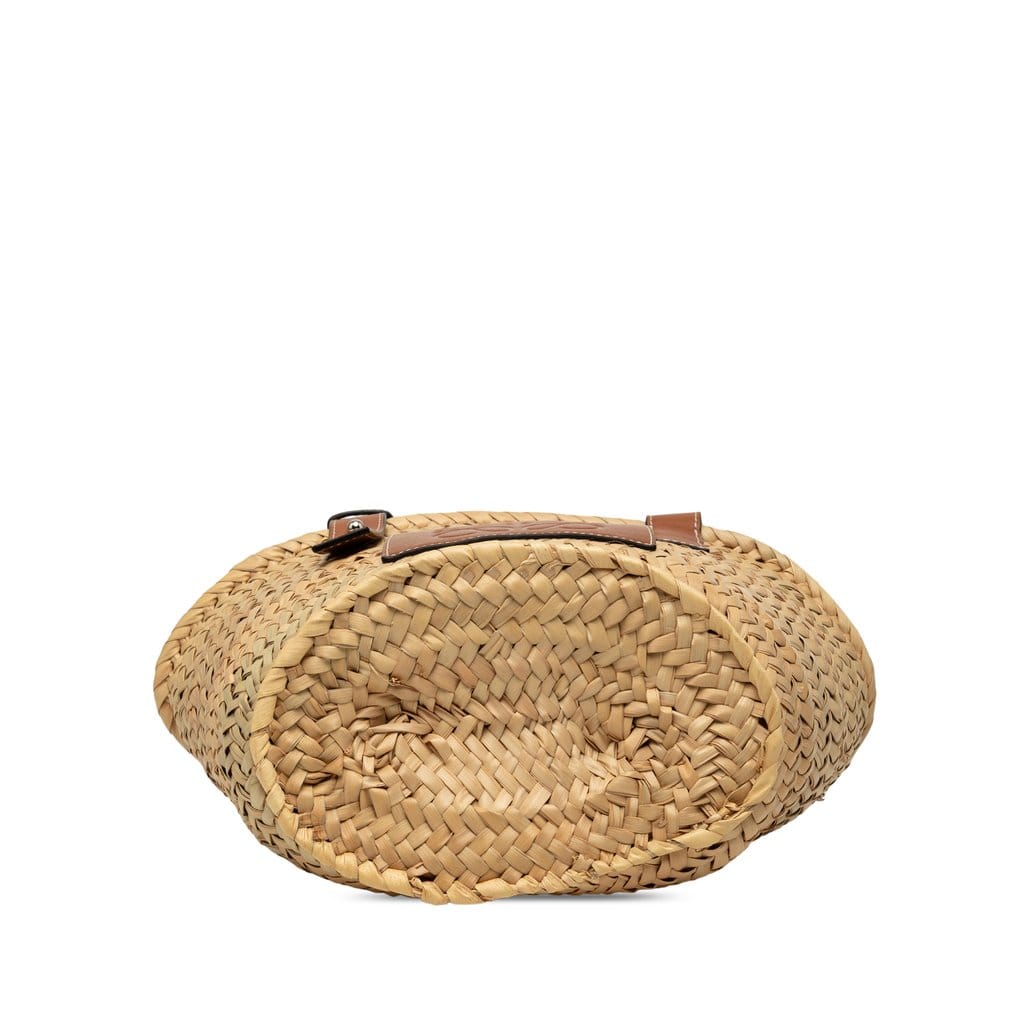 Loewe Small Raffia Anagram Basket Tote