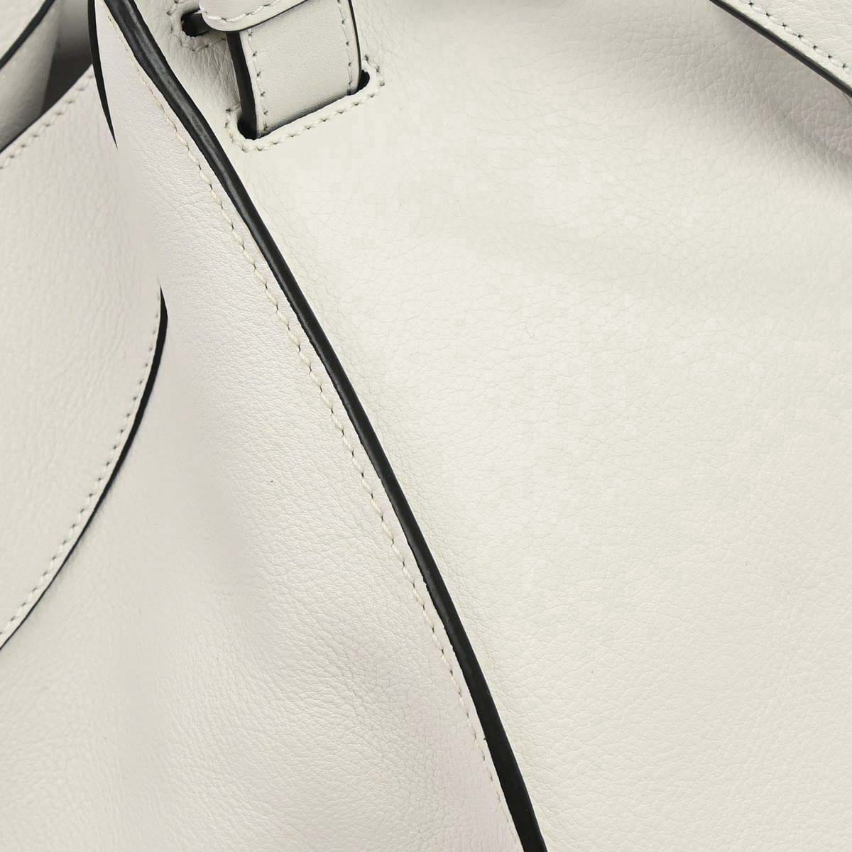 Loewe White Calfskin Hammock 2way Shoulder Tote Handbag