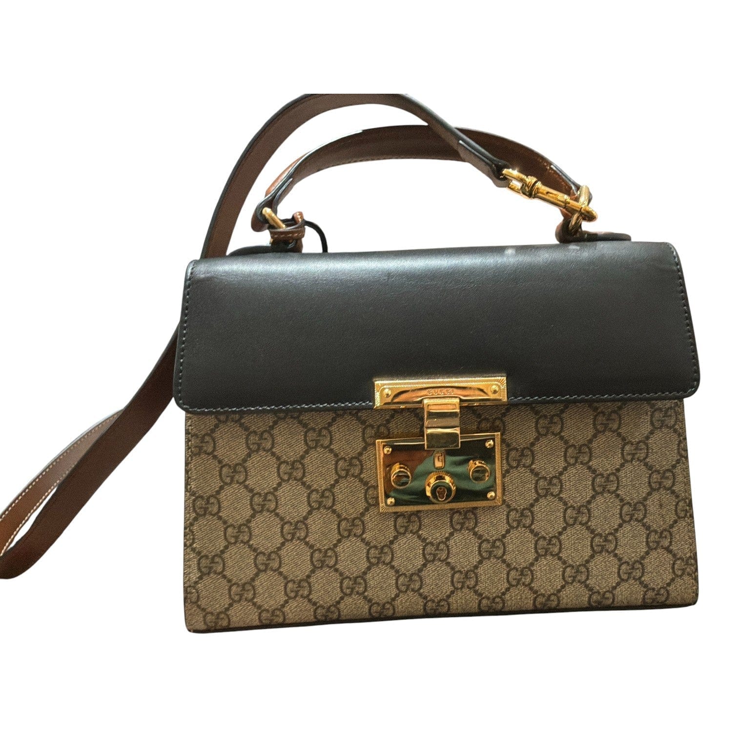 Gucci GG Supreme Padlock Bag With Top Handle