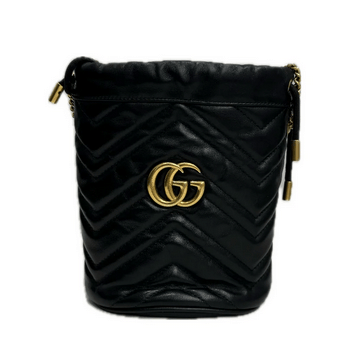 Gucci GG Marmont Mini Bucket Matelasse Black Bag