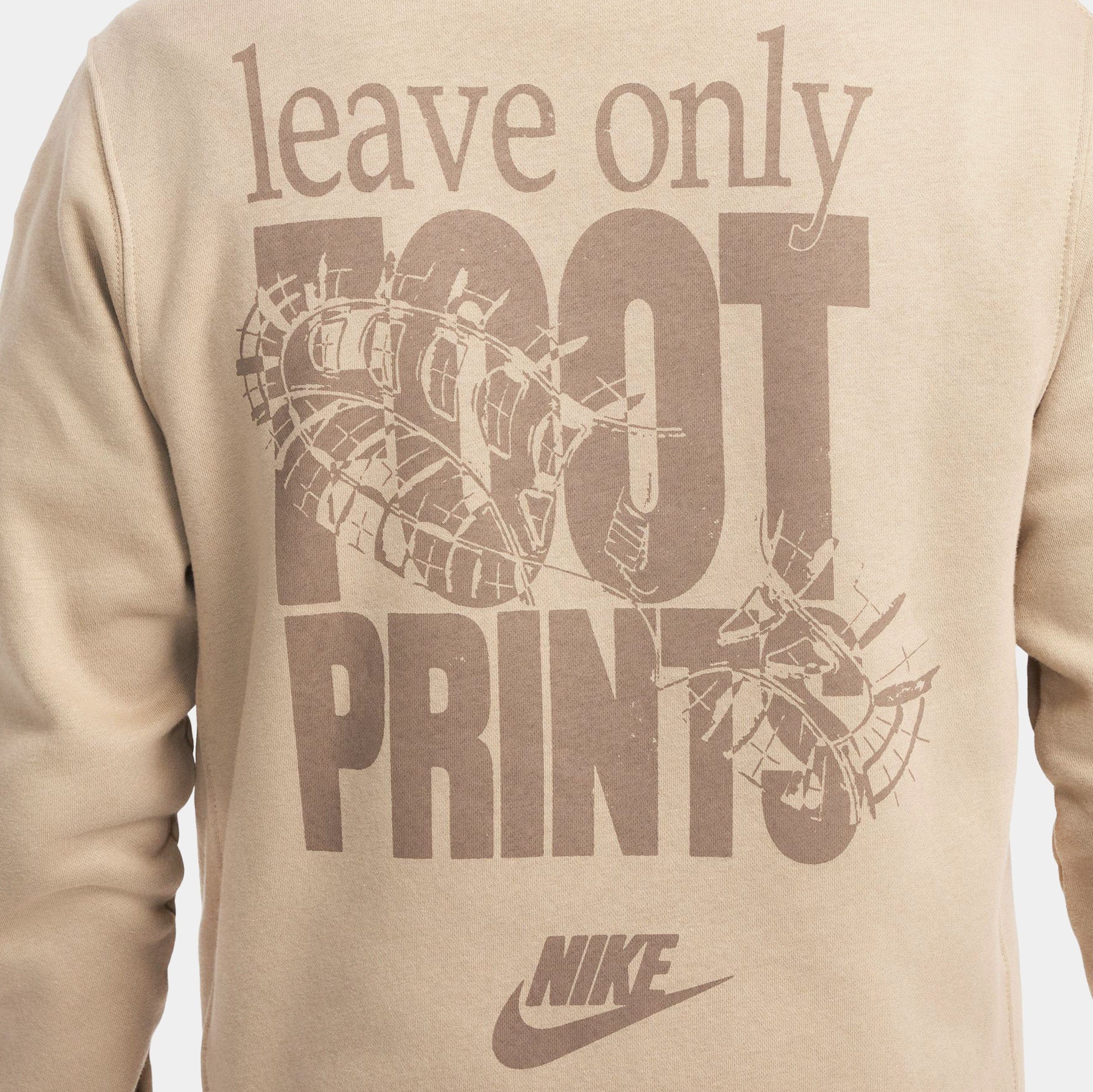 Nike NSW Club Open Air Pullover Mens Hoodie (Khaki/White)