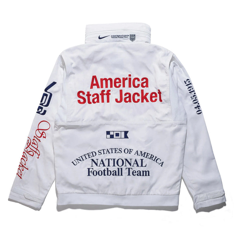 Nike Virgil Abloh Archive x USA x Nike Woven Staff Jacket - White/Deep Royal Blue
