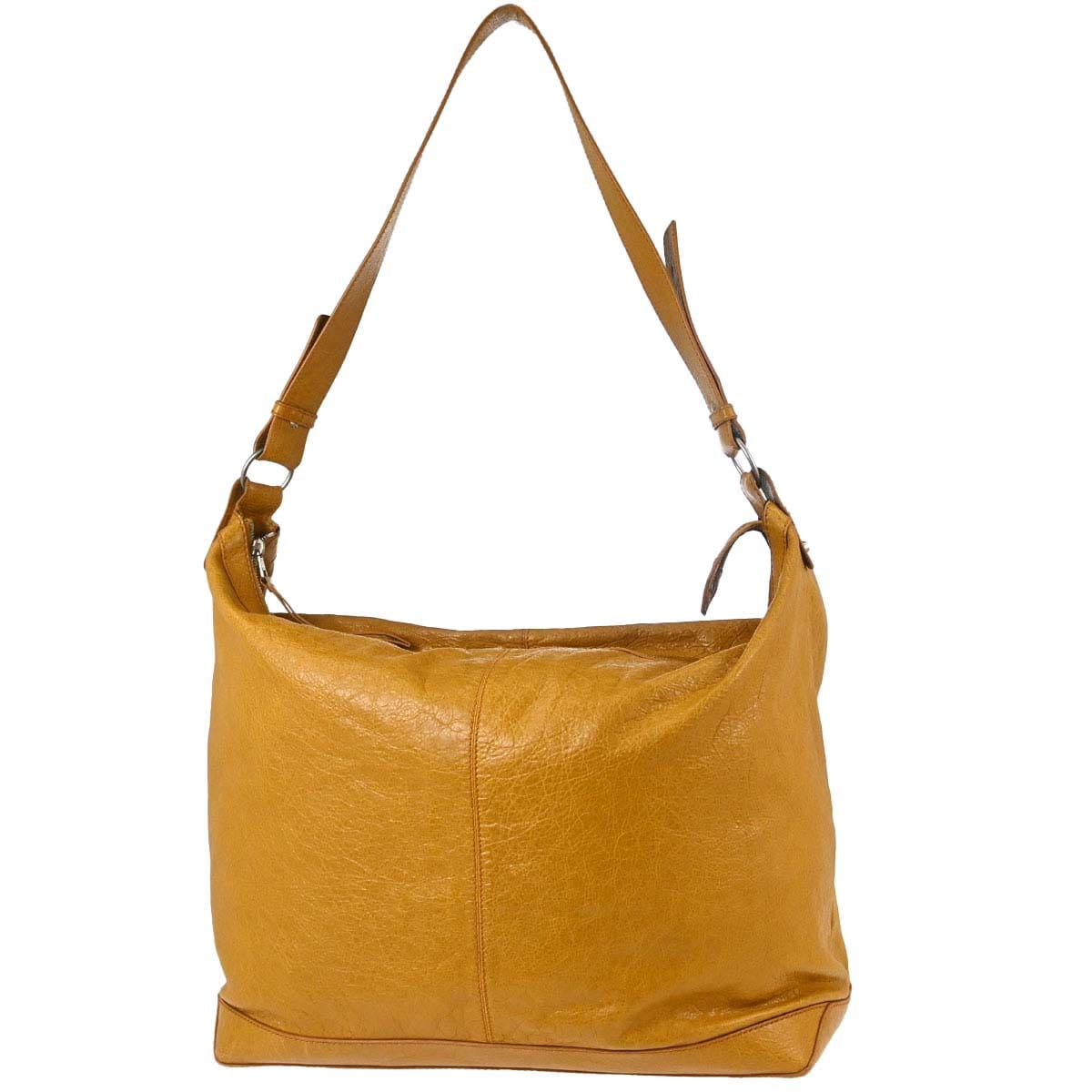 Balenciaga Brown Lambskin Courier Shoulder Bag