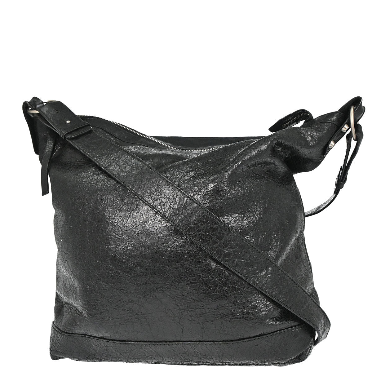 Balenciaga Black Lambskin The Day Shoulder Bag