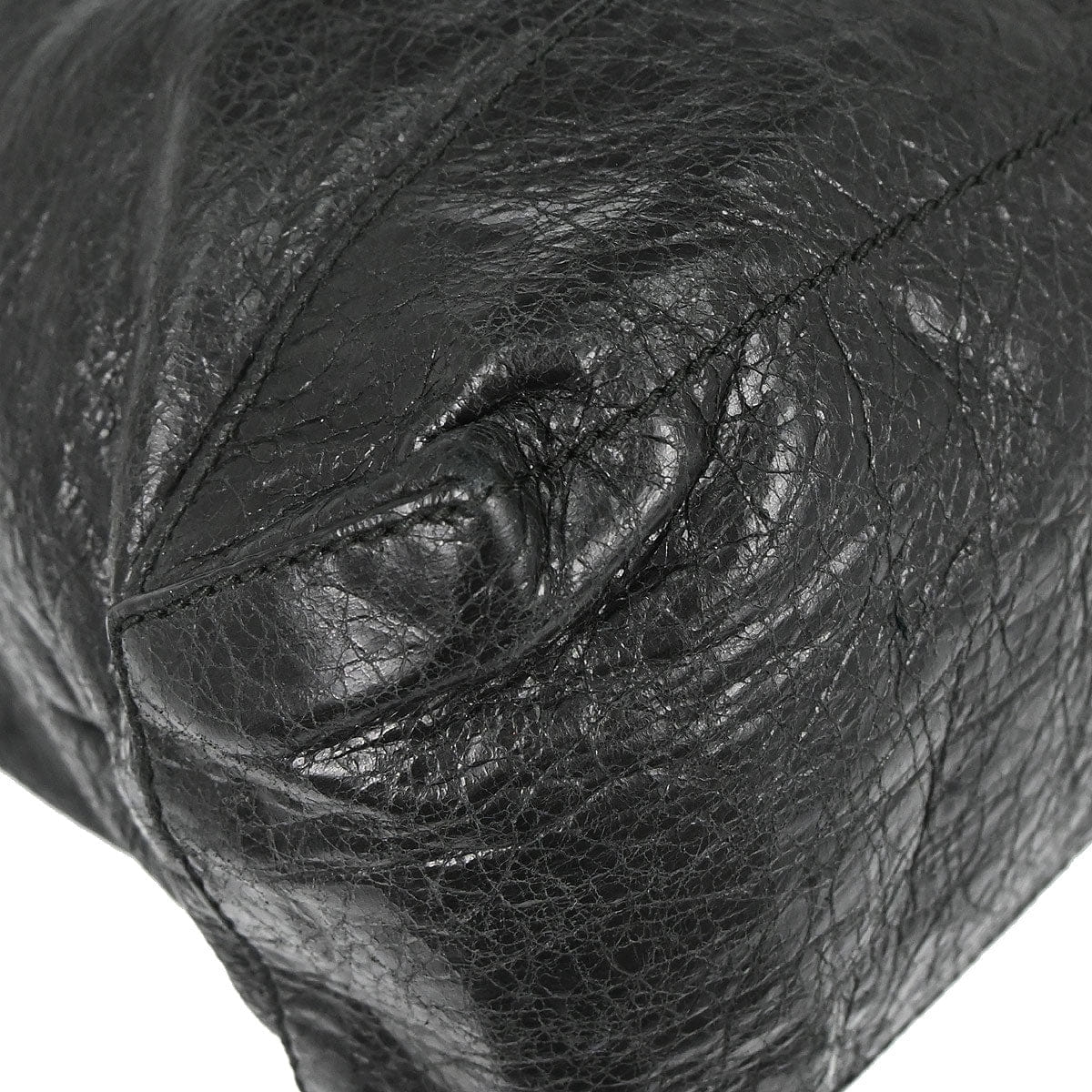 Balenciaga Black Lambskin The Day Shoulder Bag