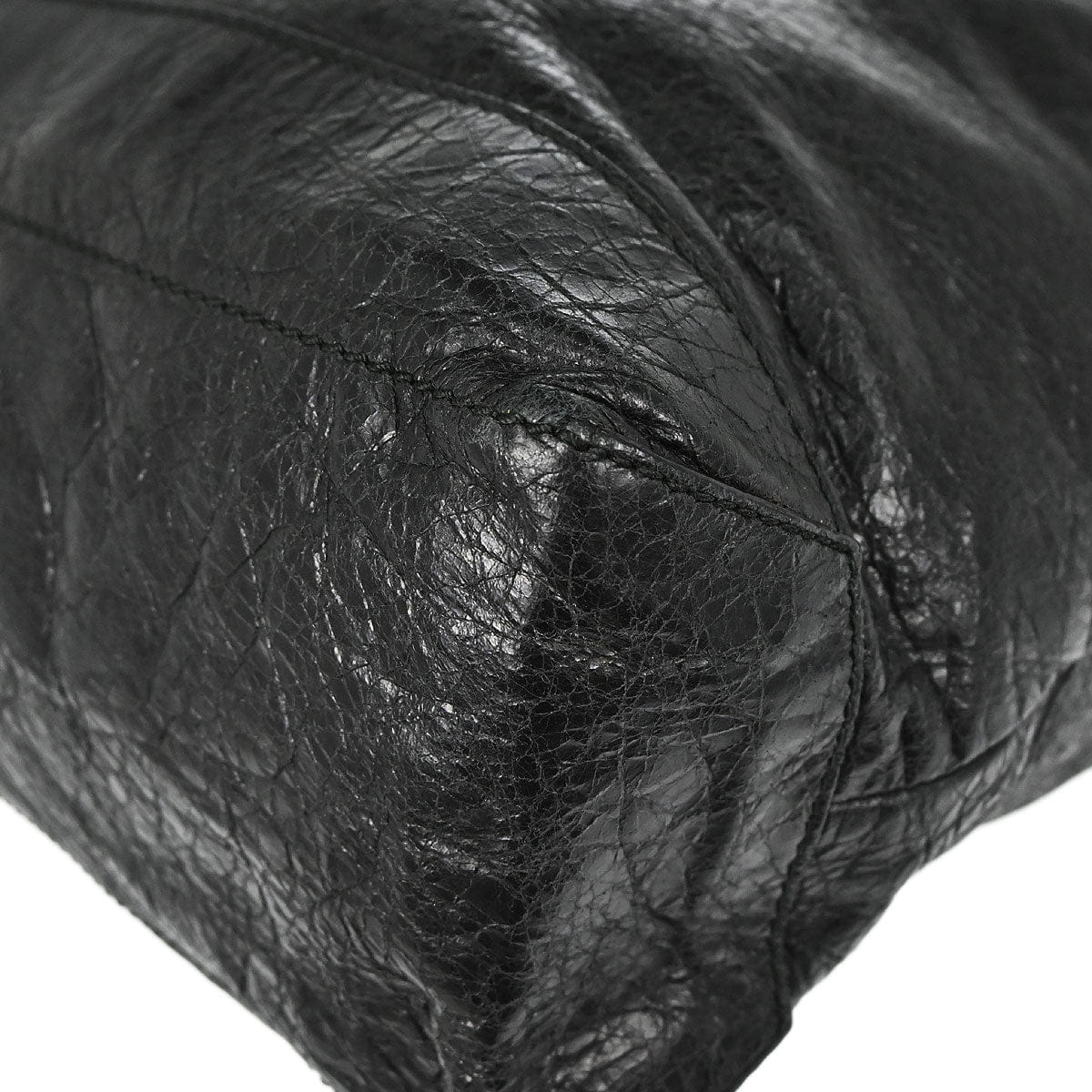 Balenciaga Black Lambskin The Day Shoulder Bag