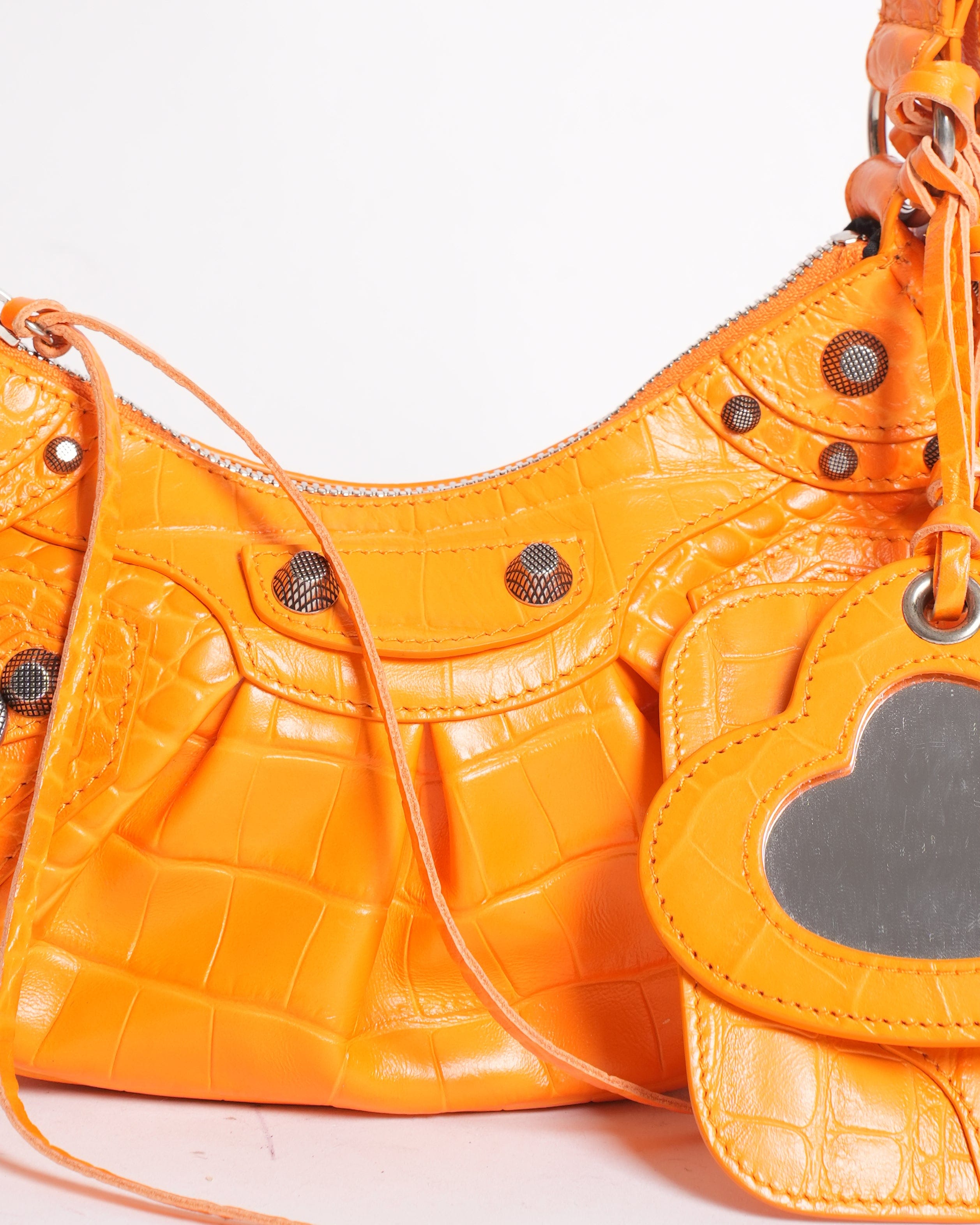 Balenciaga New Balenciaga XS Le Cagole Shoulder Bag In Fluo Orange