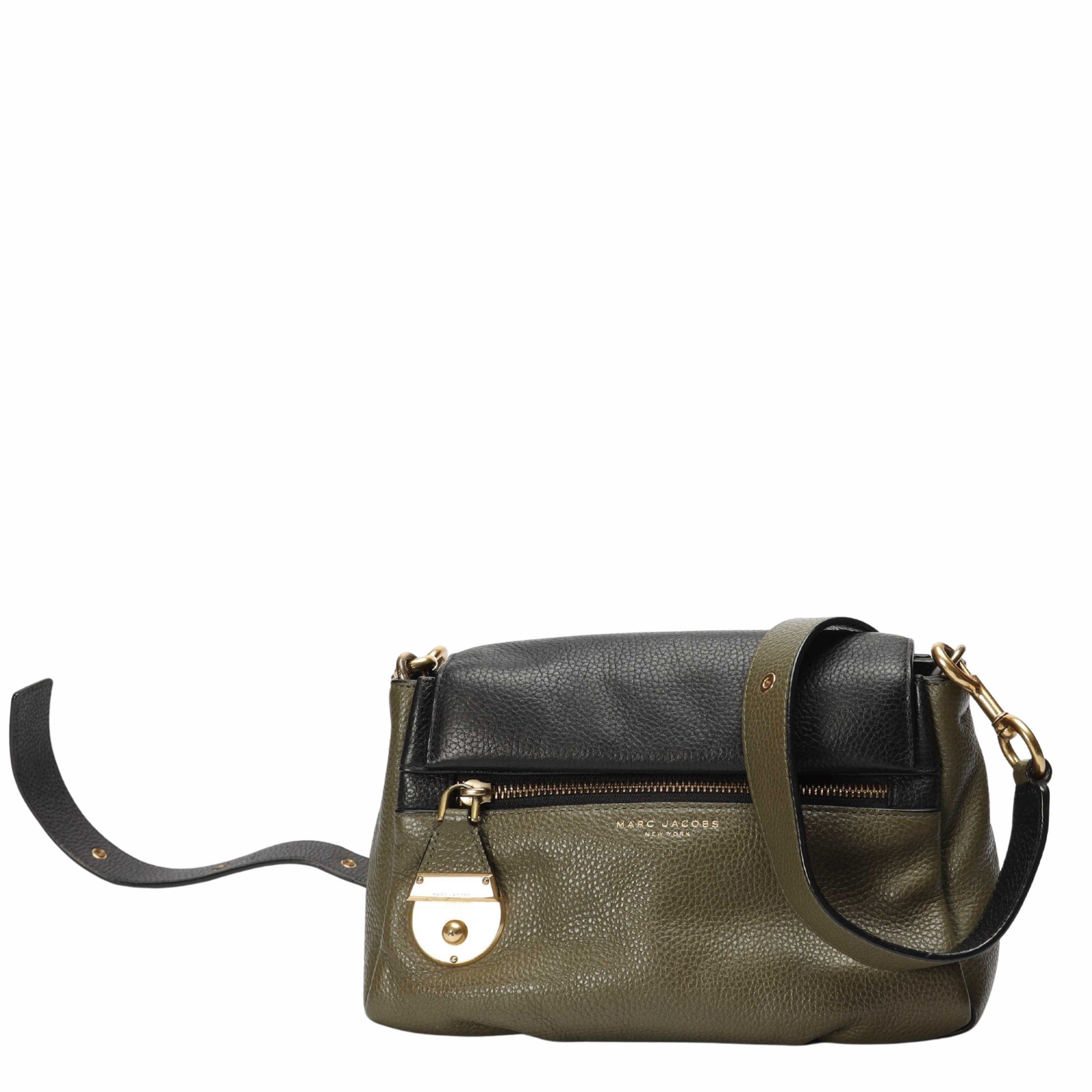 Marc Jacobs Olive Pebbled Calfskin Crossbody Bag