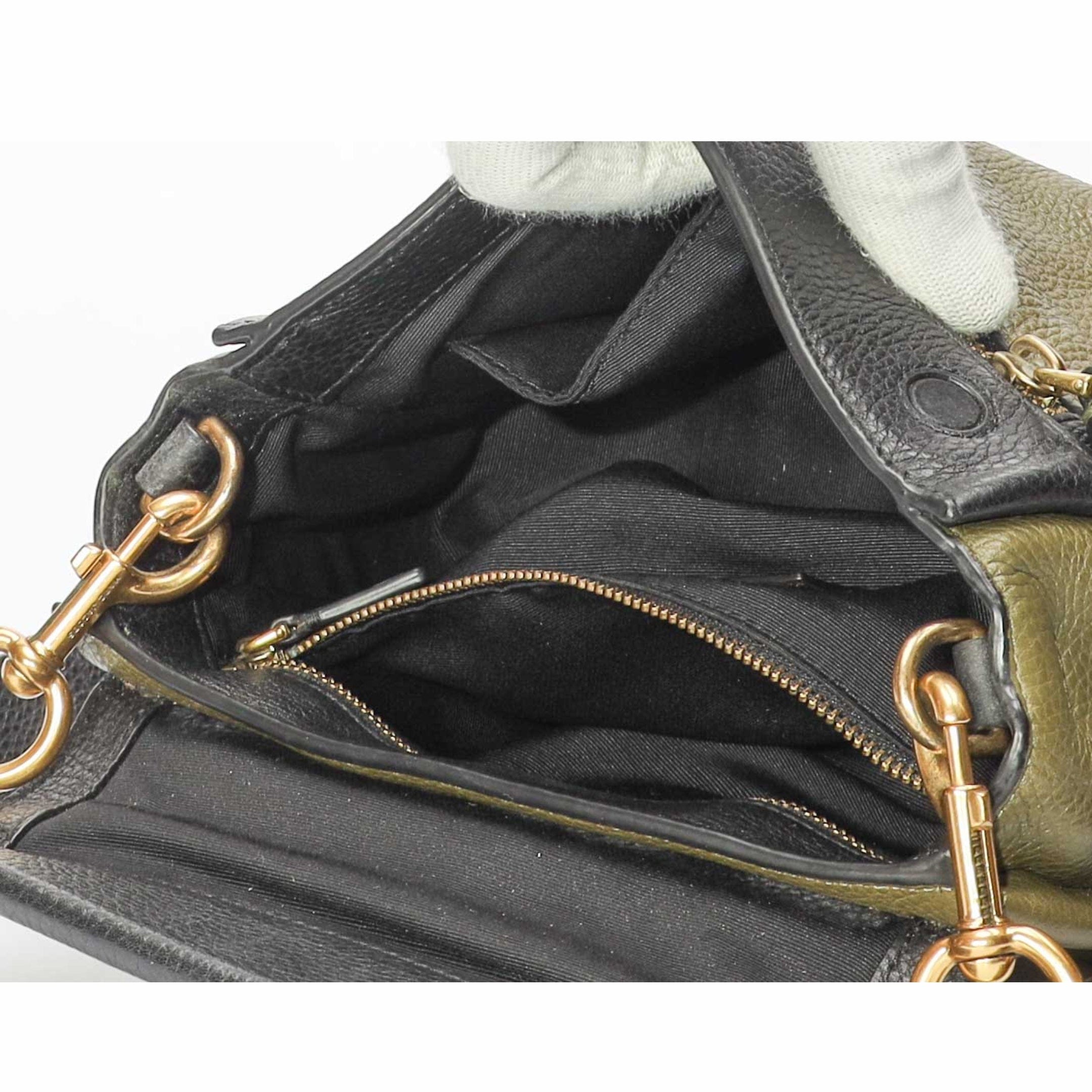 Marc Jacobs Olive Pebbled Calfskin Crossbody Bag