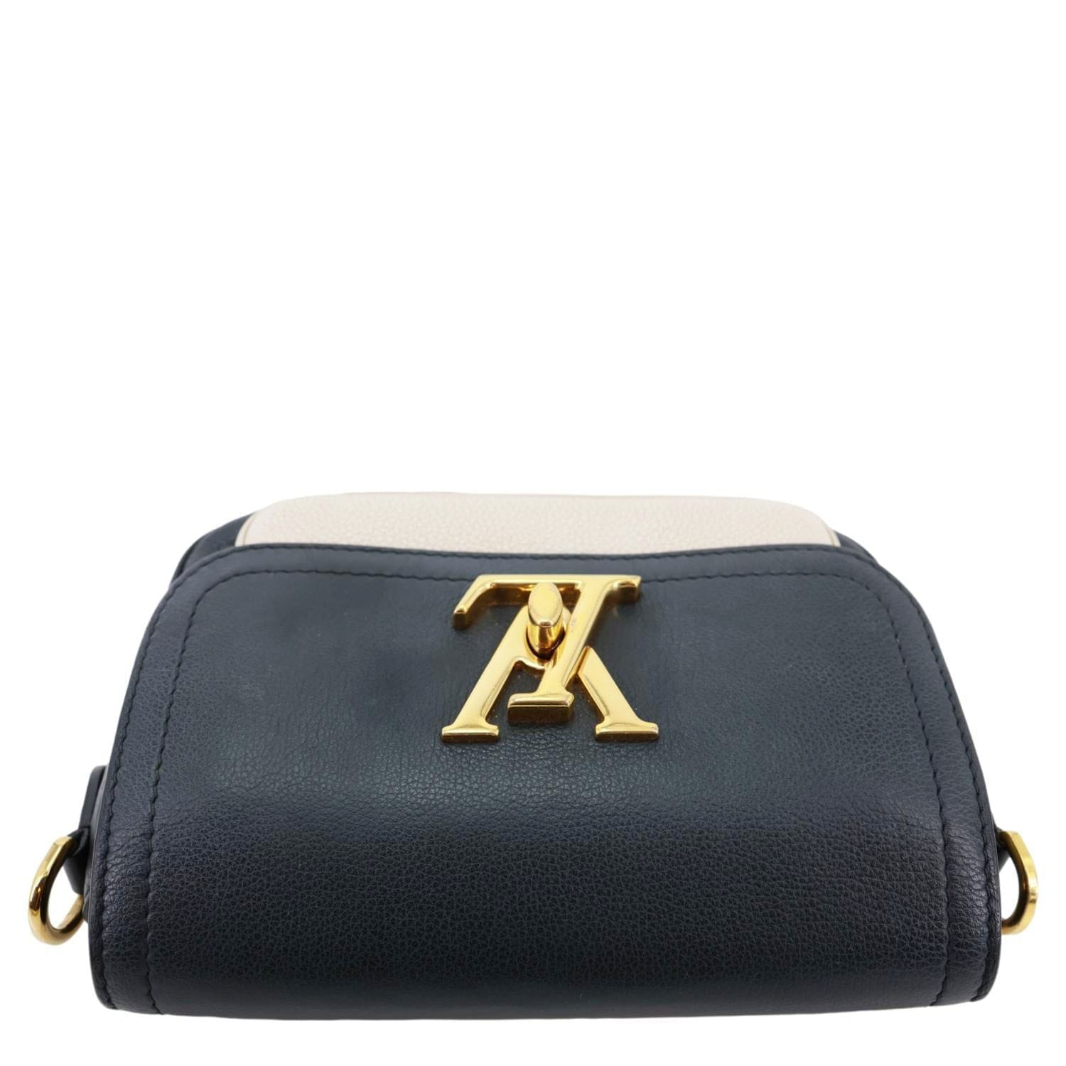 LOUIS VUITTON Lockme Tender Calfskin Leather Chain Shoulder Bag Black