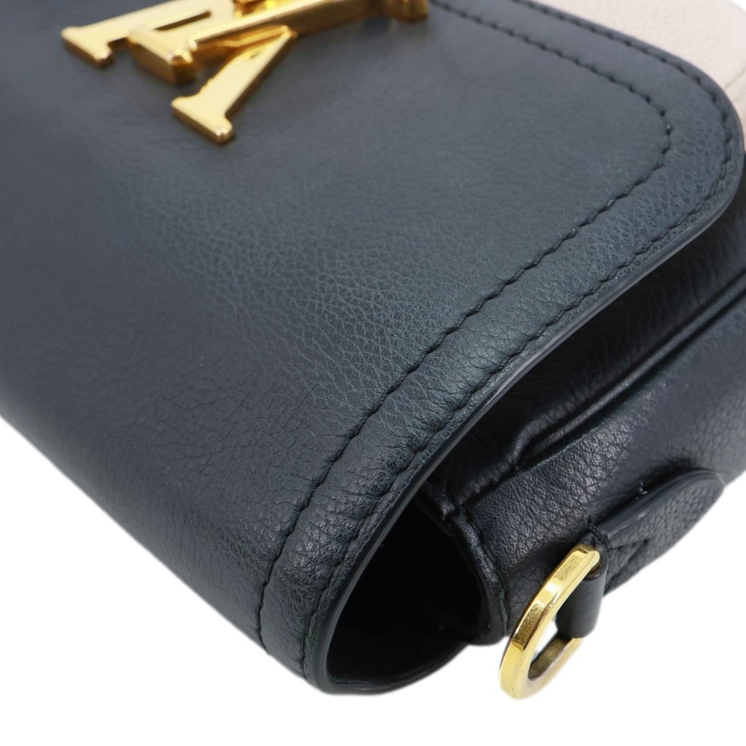LOUIS VUITTON Lockme Tender Calfskin Leather Chain Shoulder Bag Black