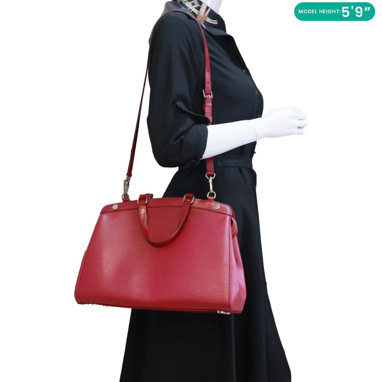 LOUIS VUITTON Brea MM Epi Leather Shoulder Bag Pink