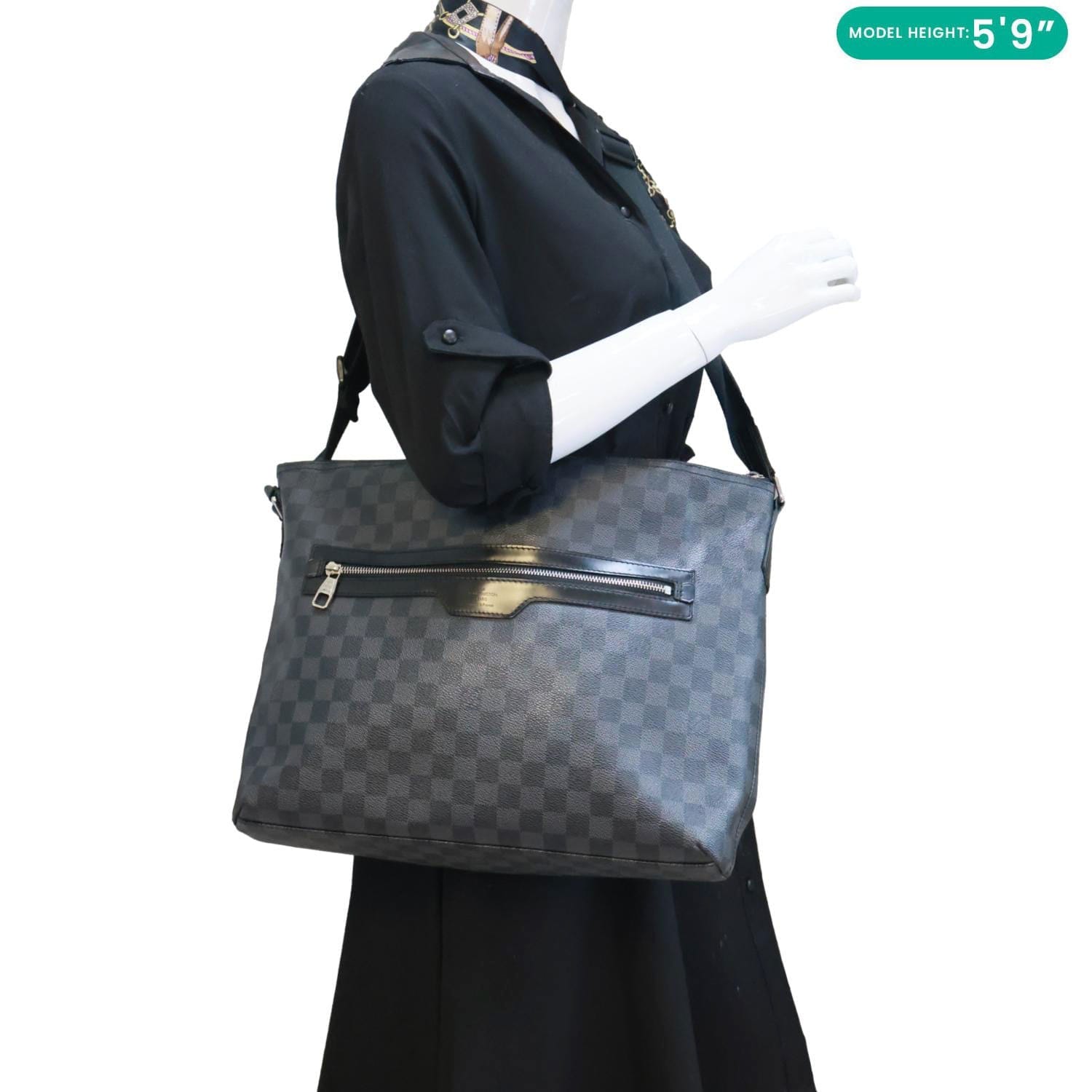 LOUIS VUITTON Mick Damier Graphite Shoulder Bag Black