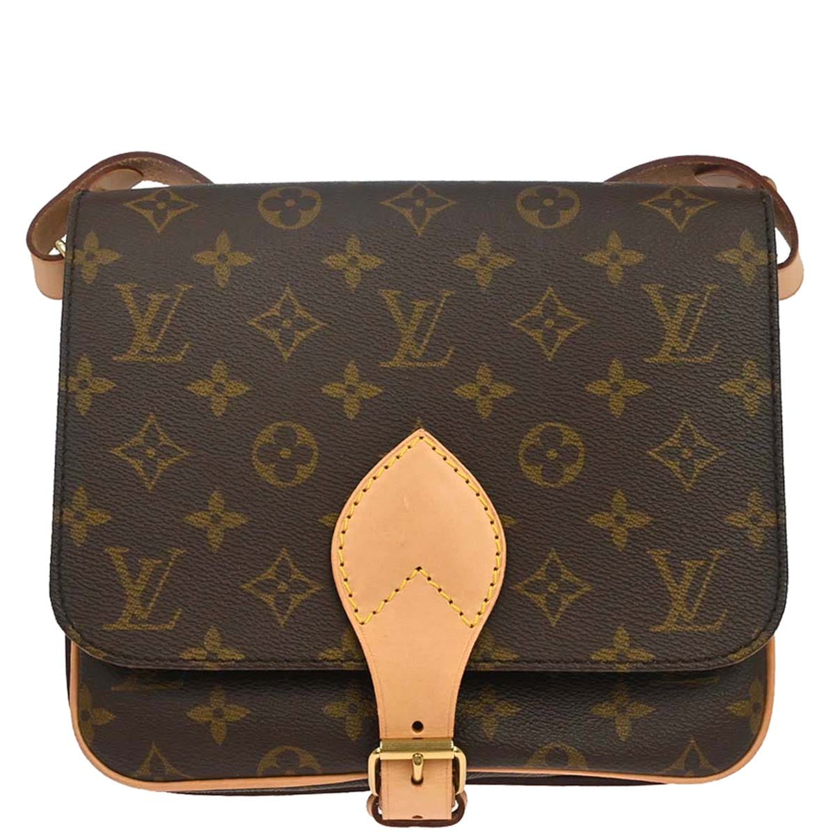 Louis Vuitton 1994 Monogram Cartouchiere MM Shoulder Bag M51253