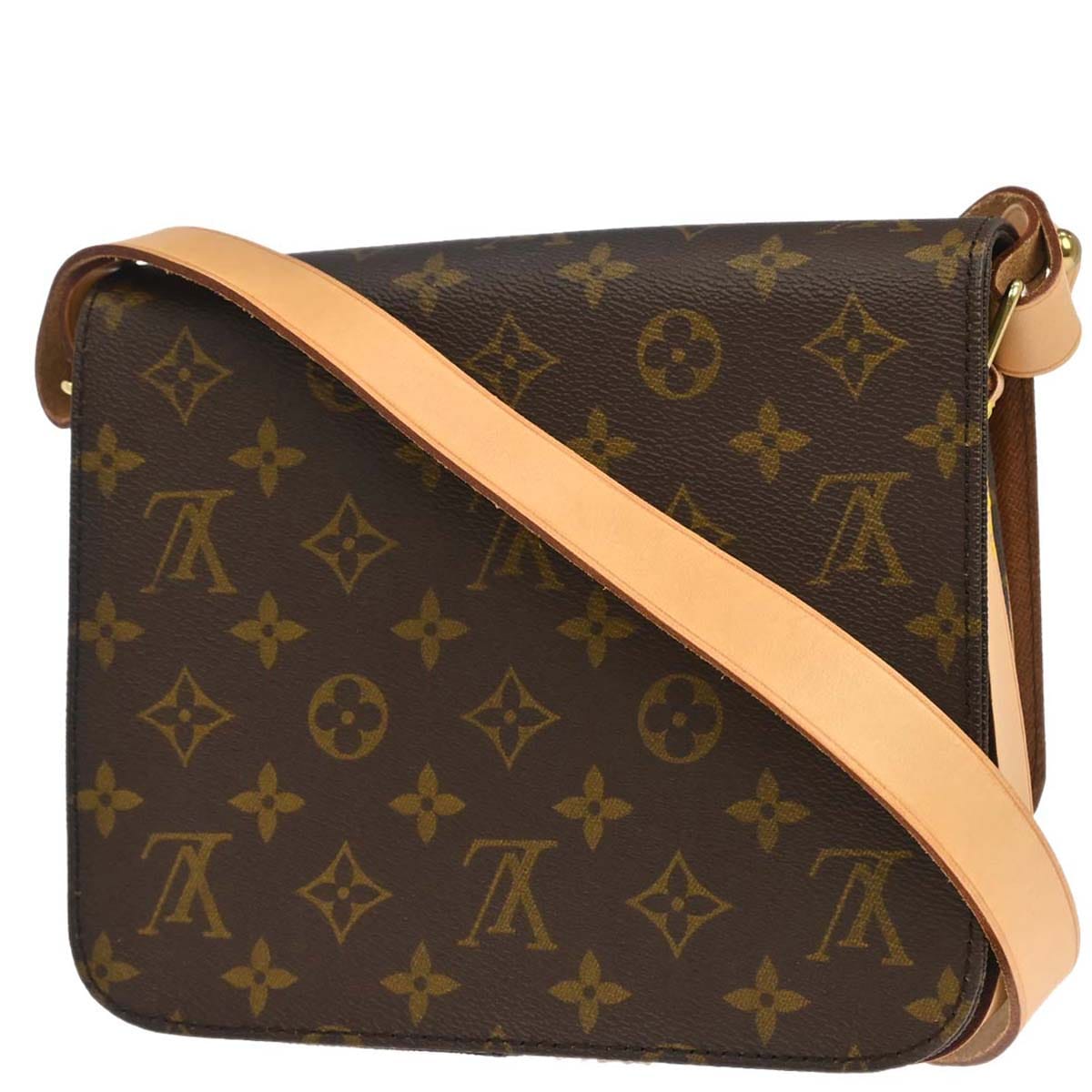 Louis Vuitton 1994 Monogram Cartouchiere MM Shoulder Bag M51253