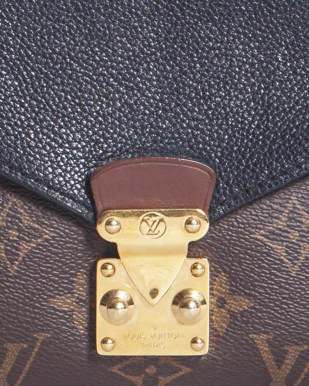 Louis Vuitton Monogram & Black Leather Pallas Chain Bag