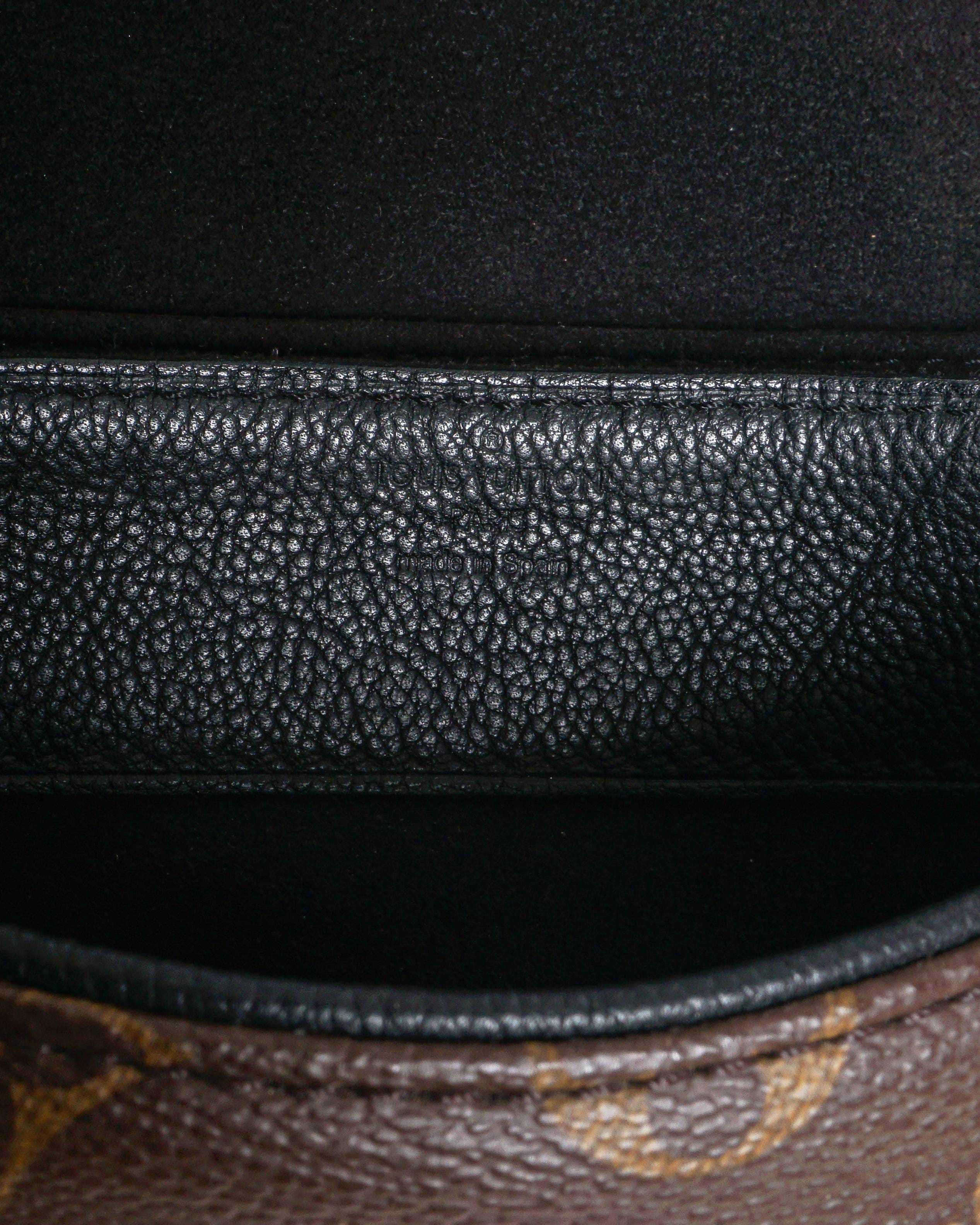 Louis Vuitton Monogram & Black Leather Pallas Chain Bag