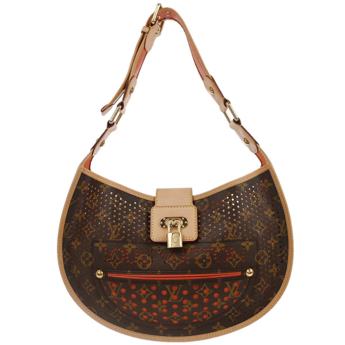 Louis Vuitton 2005 Monogram Perfo Demi - lune Shoulder Bag M95178