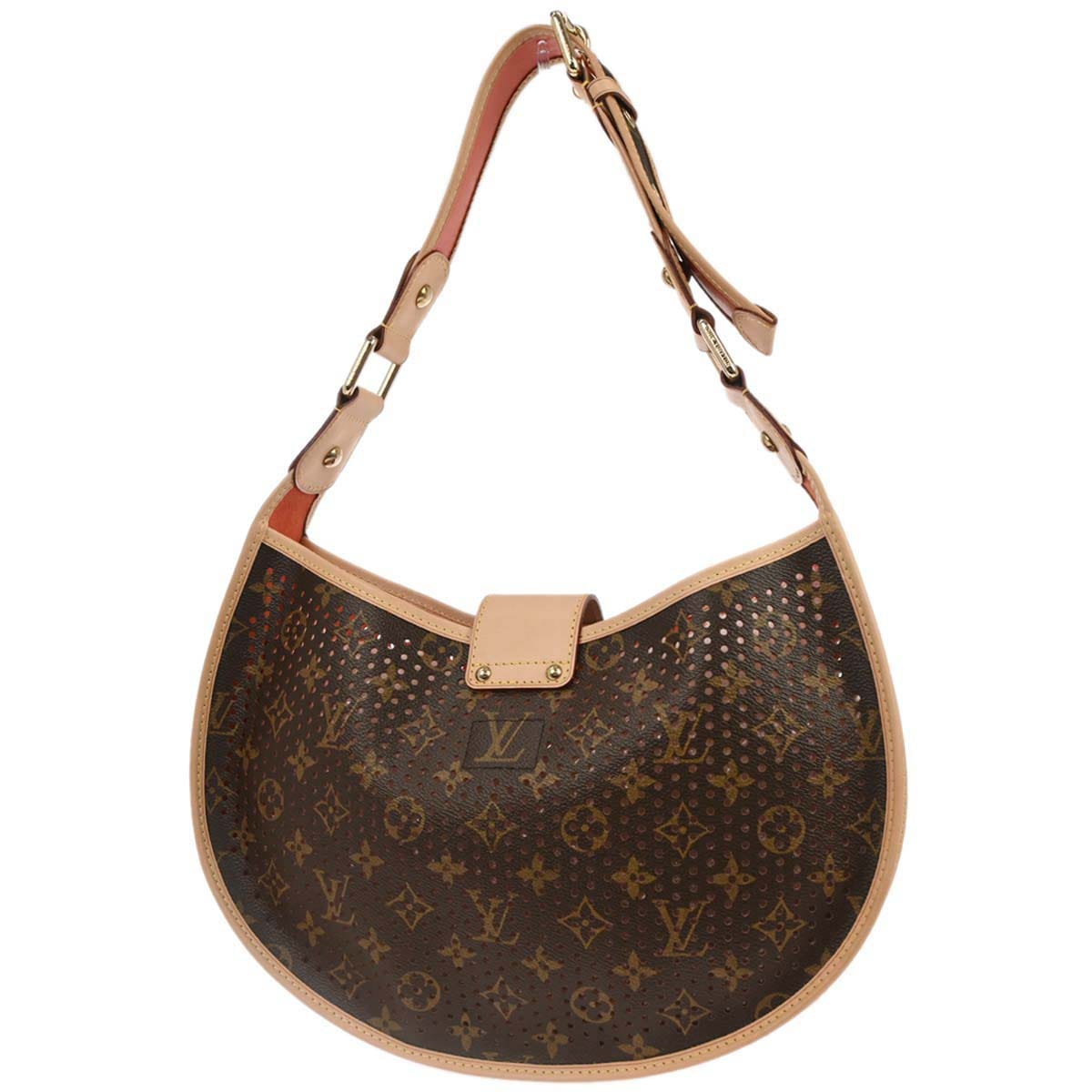 Louis Vuitton 2005 Monogram Perfo Demi - lune Shoulder Bag M95178