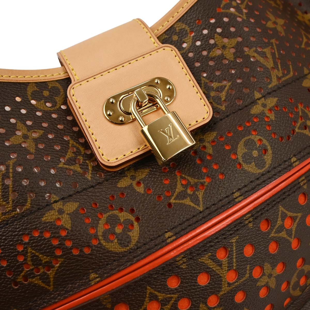Louis Vuitton 2005 Monogram Perfo Demi - lune Shoulder Bag M95178