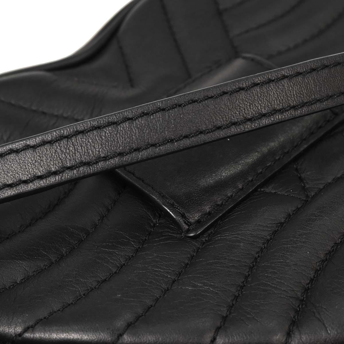 Louis Vuitton Black New Wave Heart Clutch Shoulder Bag M52796
