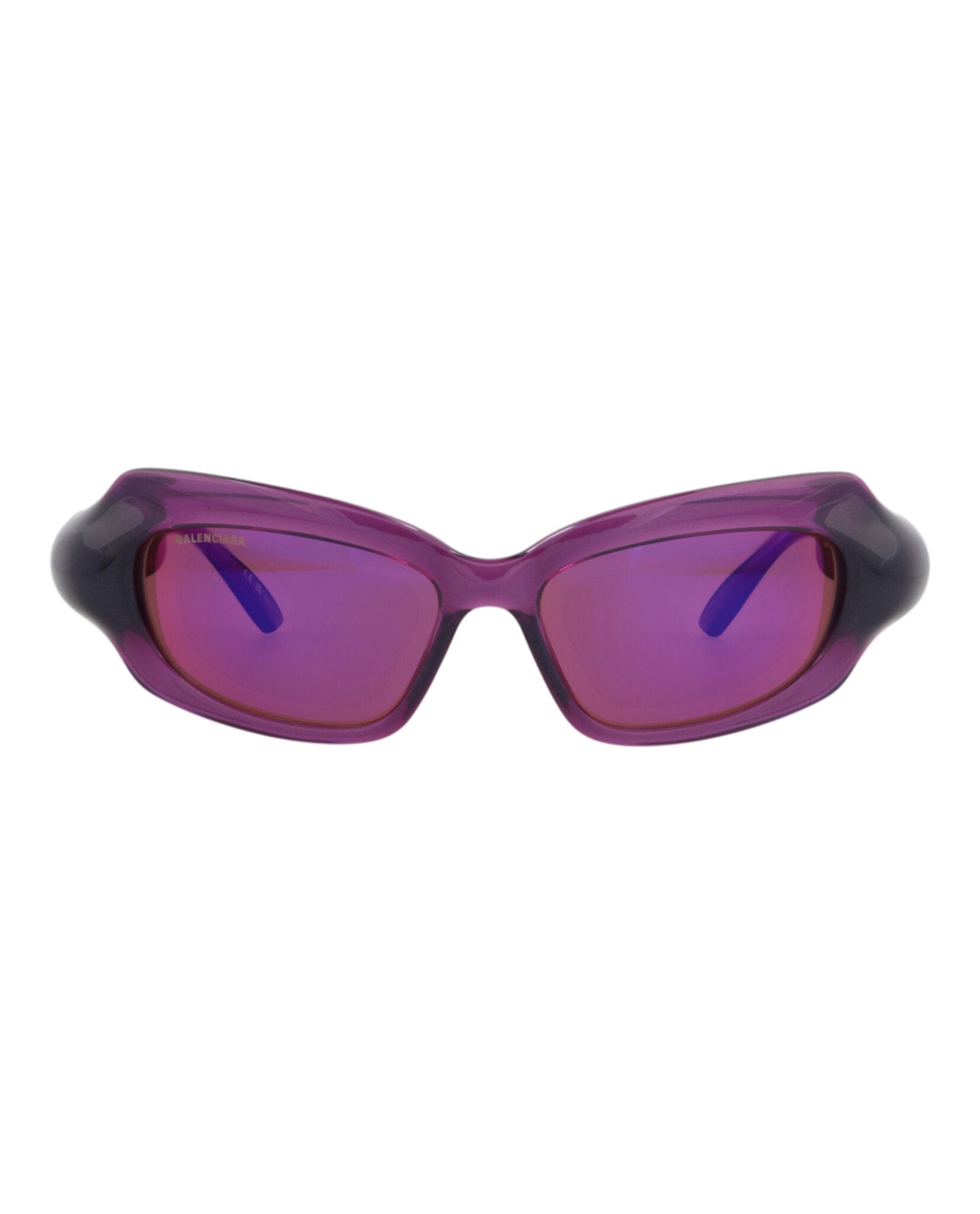 Balenciaga Womens Square/Rectangle Violet Violet Violet Fashion Designer Eyewear