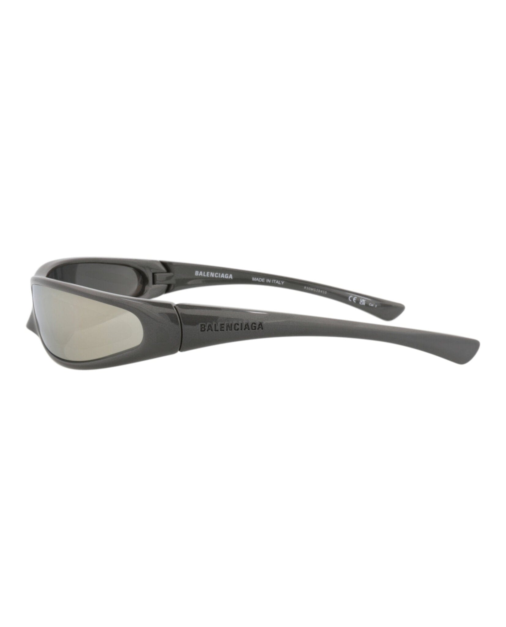 Balenciaga Unisex Shield/Wrap Grey Grey White Fashion Designer Eyewear